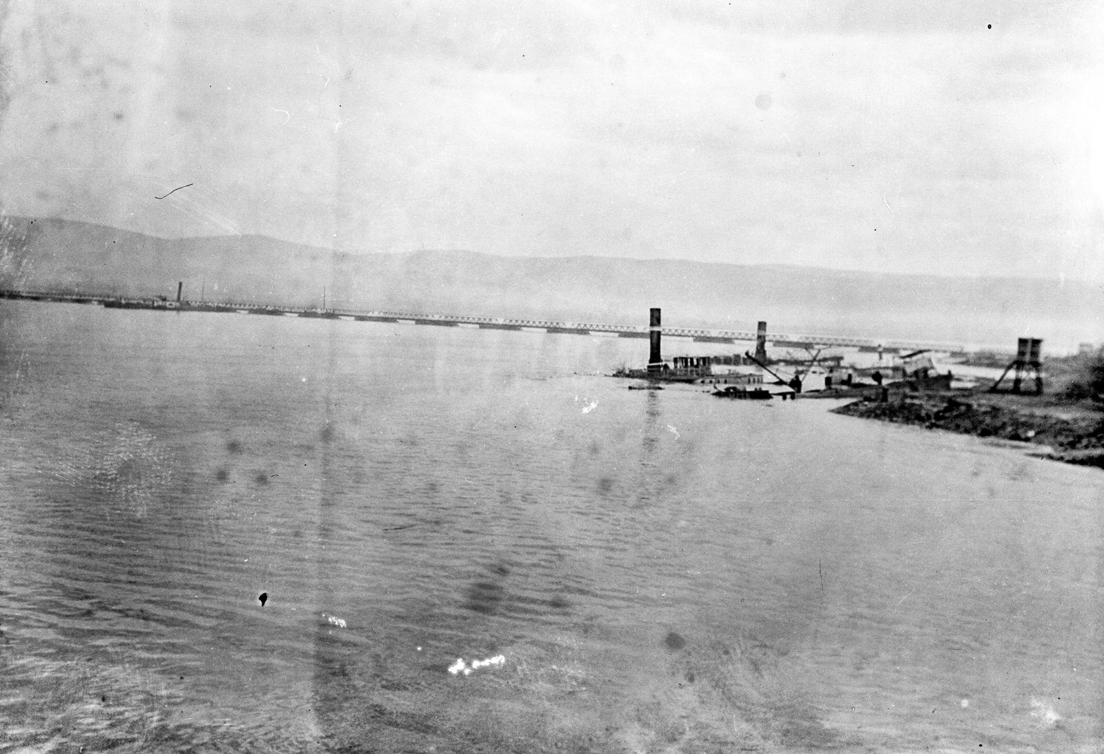 Serbia, Veliko Gradište, elsüllyesztett szerb gőzösök a Dunán., 1915, Németh Tamás, Urai Dezső, First World War, ship, wreck, steamboat, Fortepan #59109