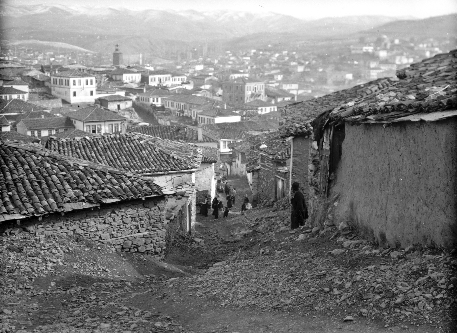 Veles, háttérben az Óratorony., 1915, Németh Tamás, Urai Dezső, Fortepan #59175