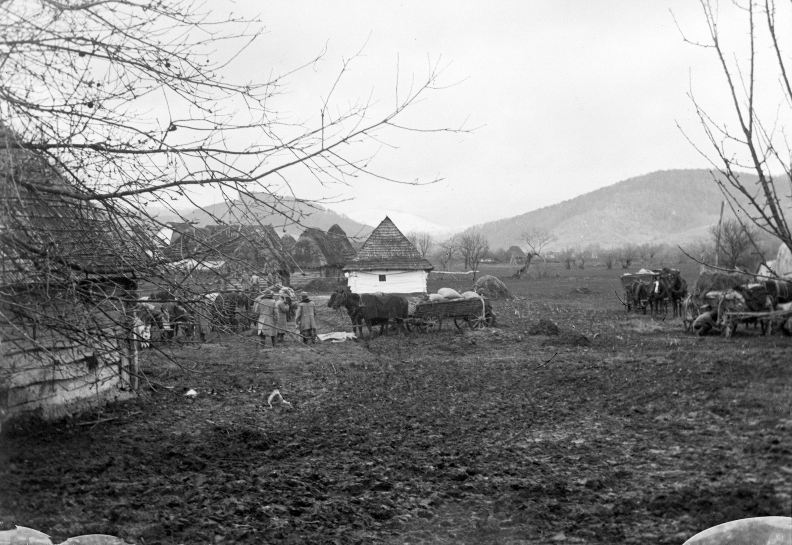 1915, Németh Tamás, Urai Dezső, chariot, soldier, Fortepan #59316