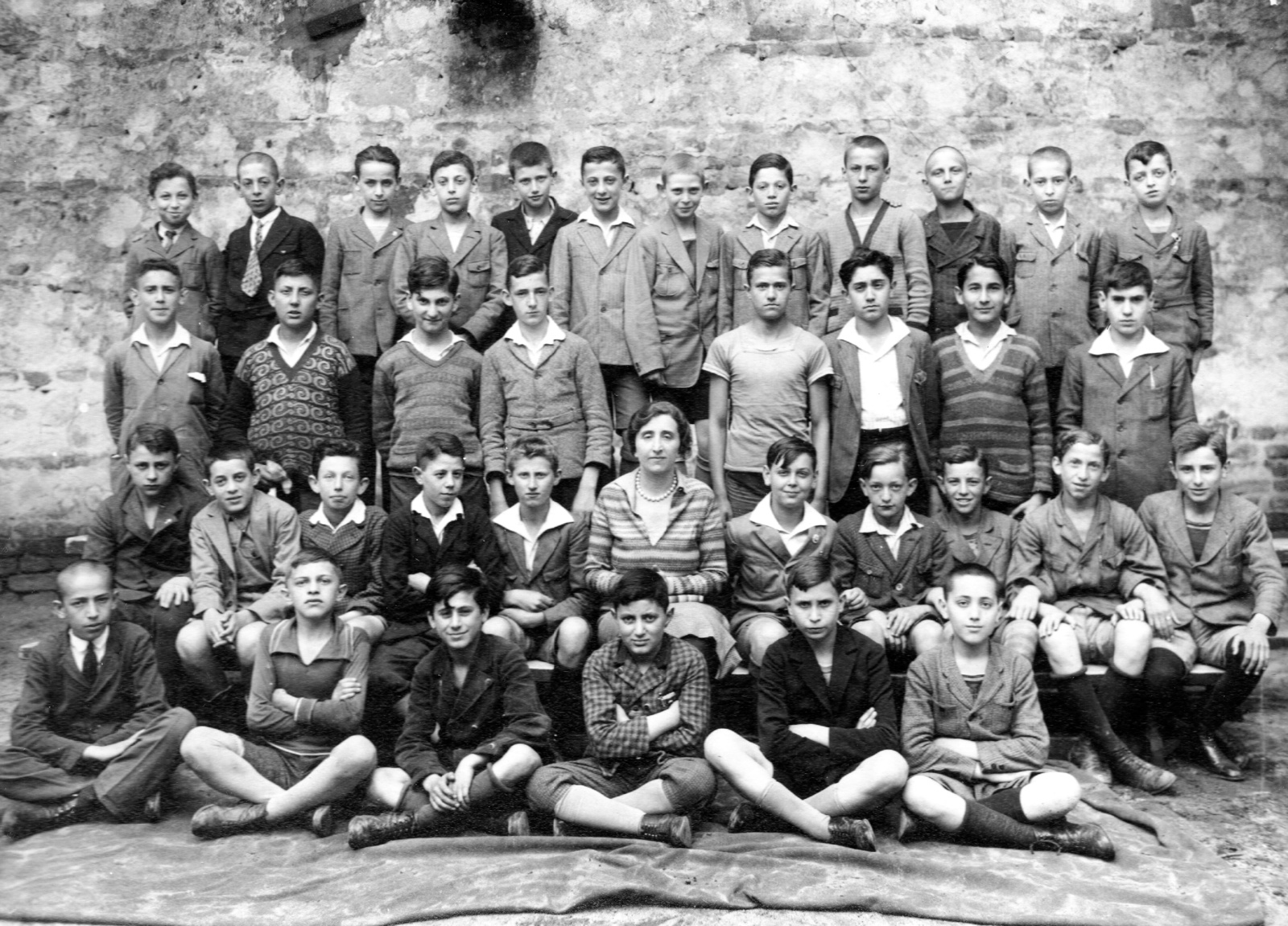 1940, Fortepan, osztálykép, fiúk, Fortepan #59562