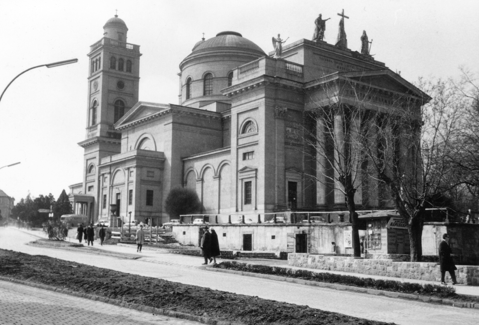 Magyarország, Eger, Főszékesegyház., 1960, Fortepan, Bazilika, klasszicizmus, székesegyház, Hild József-terv, harangtorony, Fortepan #59593