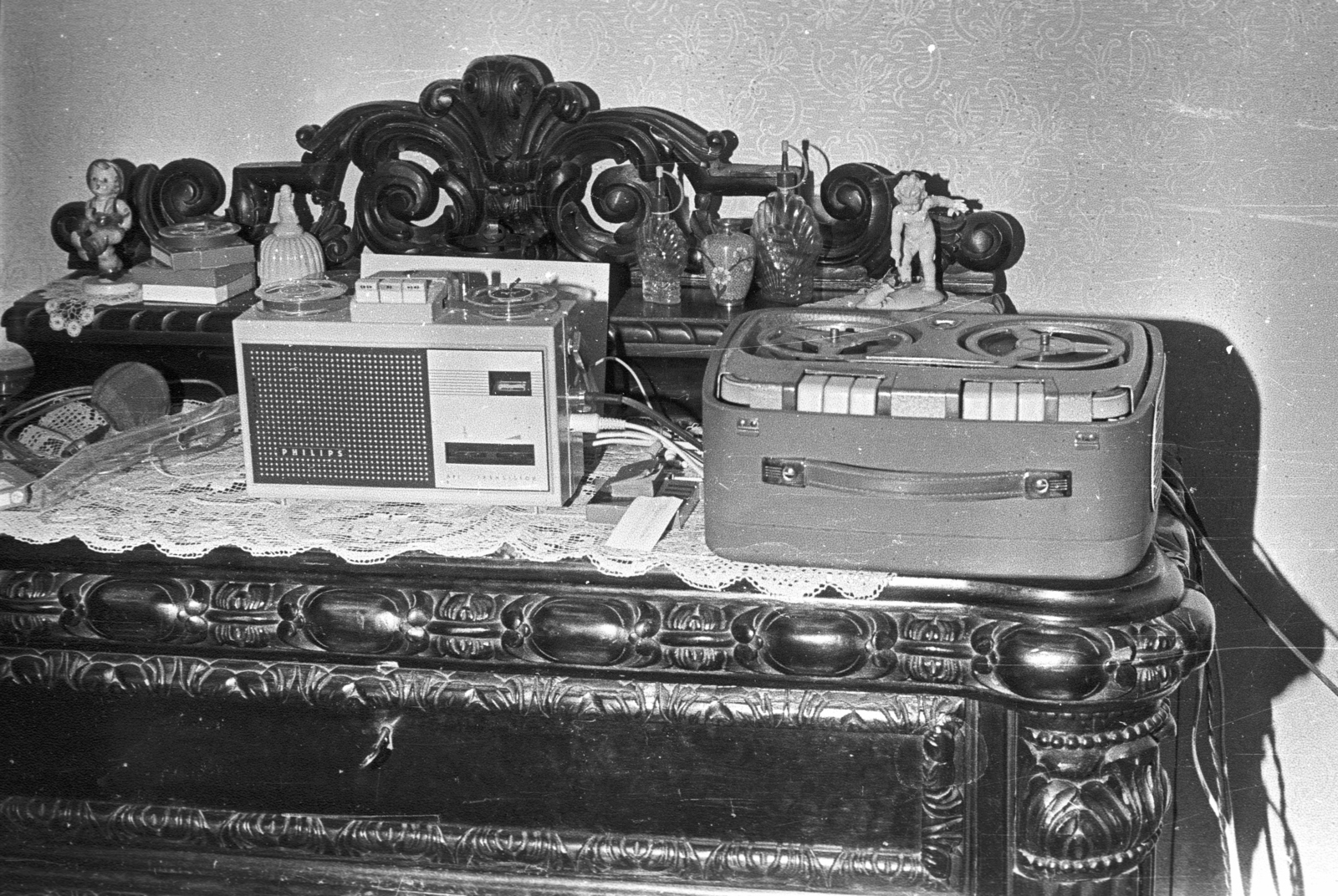 1966, Tóth Lajos, tape recorder, Fortepan #59760