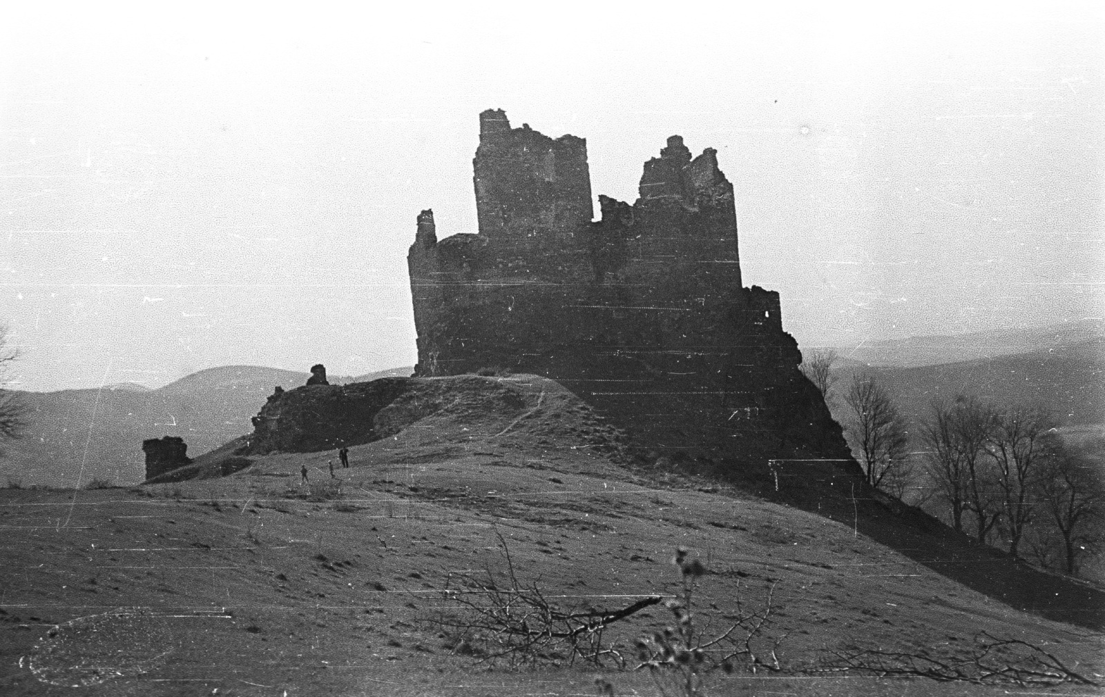 Hungary, Hollókő, Hollókői vár., 1965, Tóth Lajos, castle ruins, Fortepan #59796