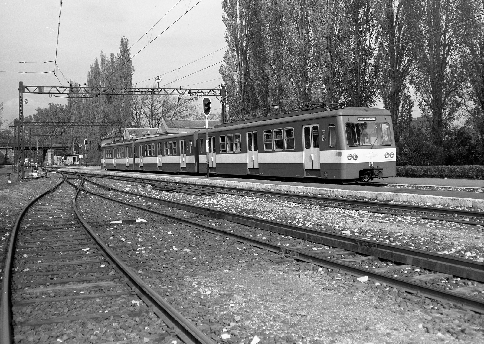 Magyarország, Budapest III., Aquincum, HÉV megálló., 1979, Nagy Gyula, Budapest, Fortepan #60122