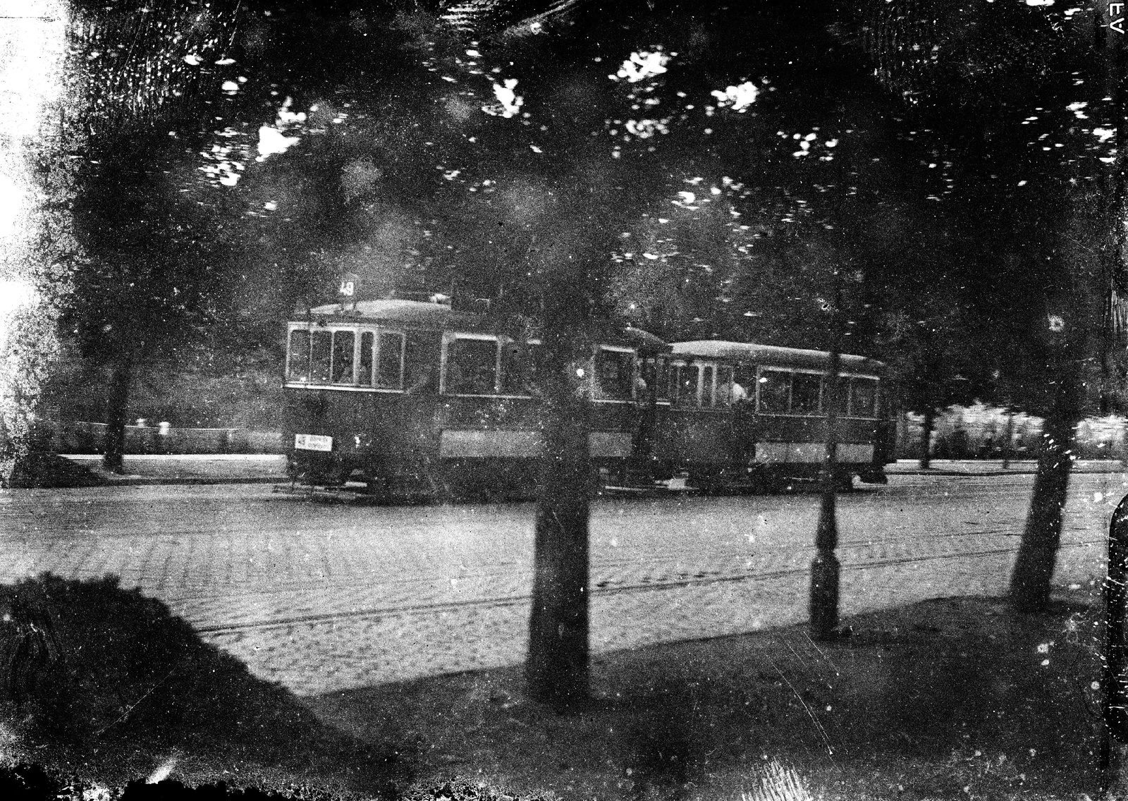 Hungary, Budapest XI., Bartók Béla (Horthy Miklós) út a Fadrusz utcánál., 1930, Zsohár Zsuzsa, tram, Budapest, public transport line number, Fortepan #60332