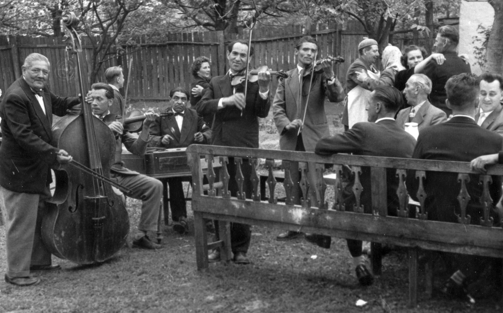 1961, Lukács Zsolt, musical instrument, dance, violin, double bass, dulcimer, Fortepan #60356