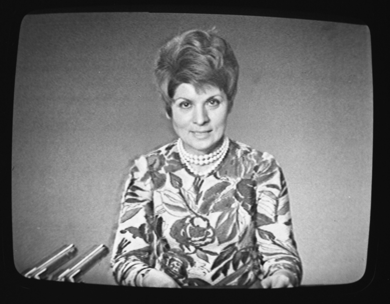 Hungary, Tamási Eszter tévébemondó., 1975, Gárdos György, announcer, Fortepan #60490