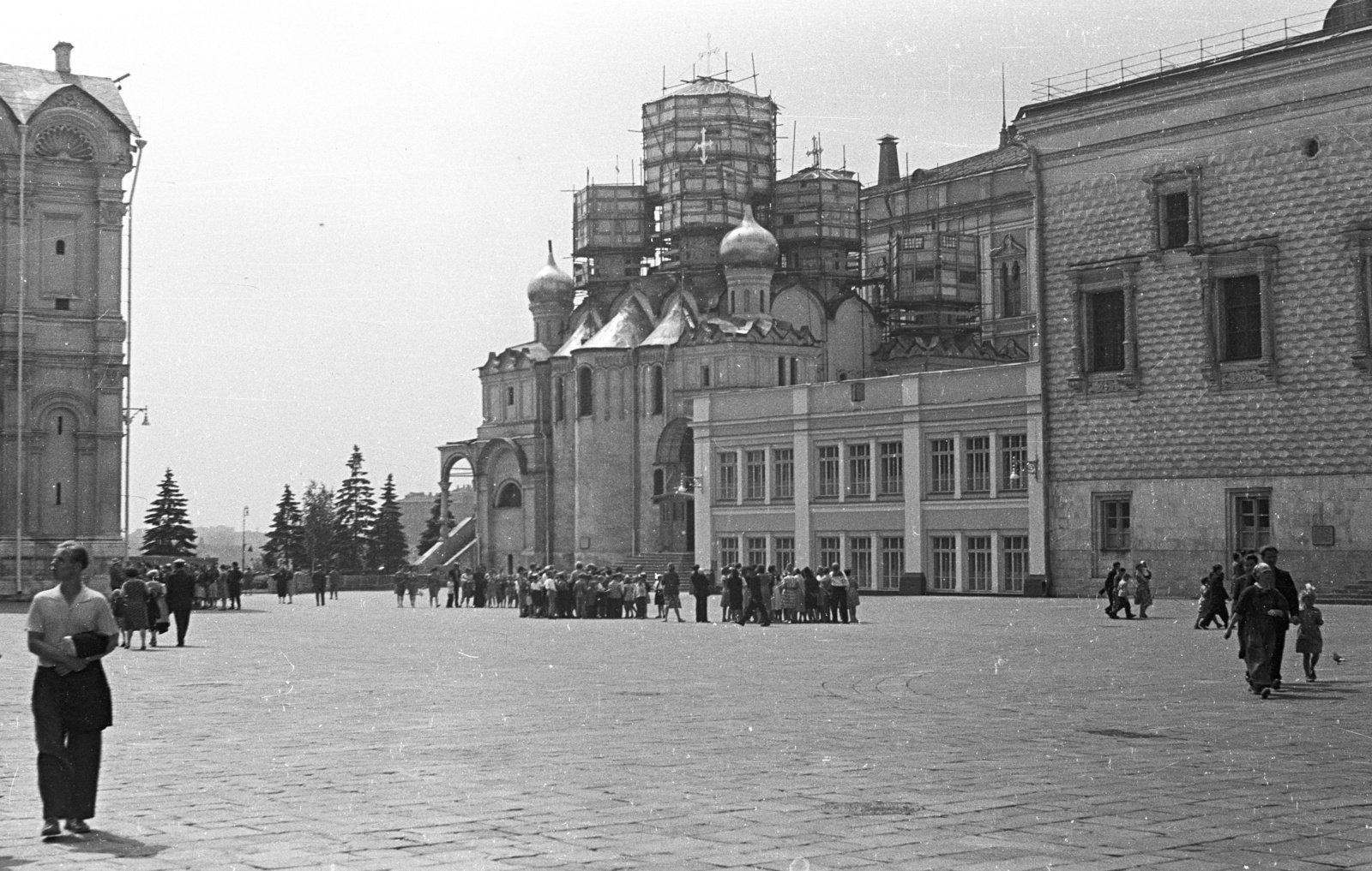 Russia, Moscow, Kreml, szemben az Angyali üdvözlet- székesegyház., 1962, Lencse Zoltán, Soviet Union, church, Fortepan #60890