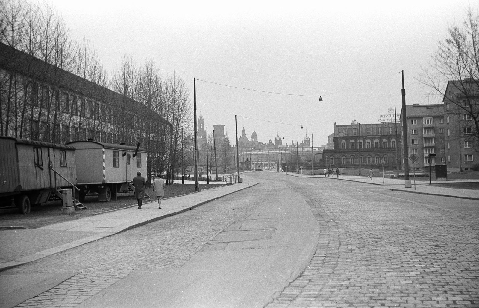 Németország, Drezda, Annenstrasse, szemben a Postplatz., 1971, Lencse Zoltán, NDK, Fortepan #61160