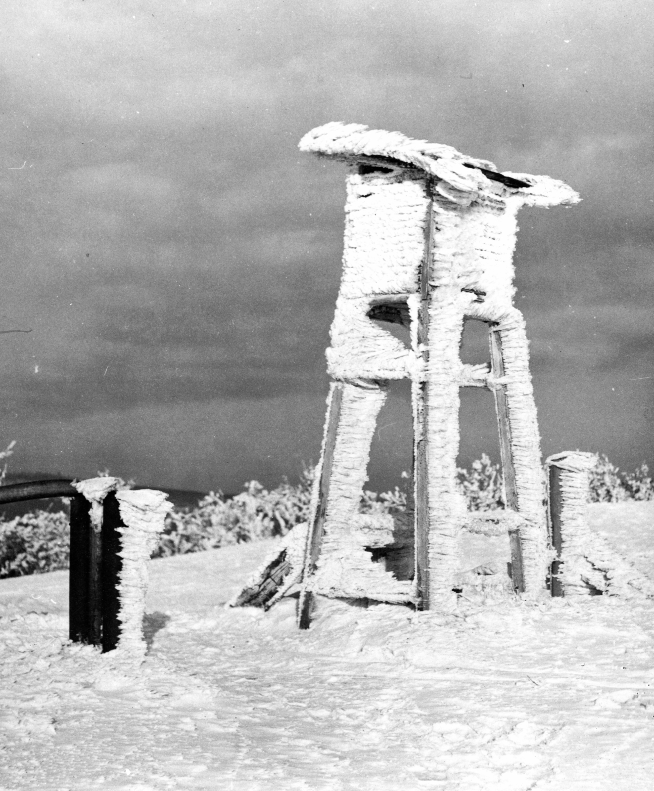 Slovakia, High Tatras, 1960, A R, winter, snow, mountain, wind, Fortepan #62118