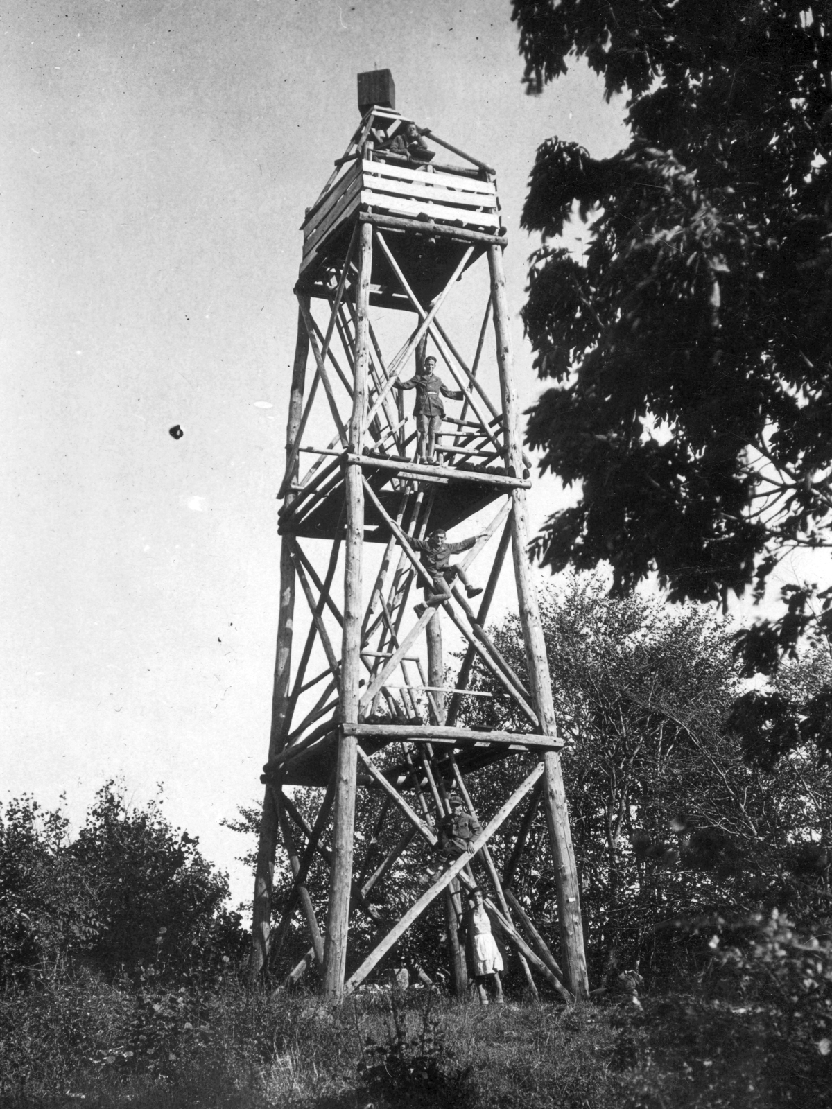 1933, A R, lookout, wooden structure, Fortepan #62221