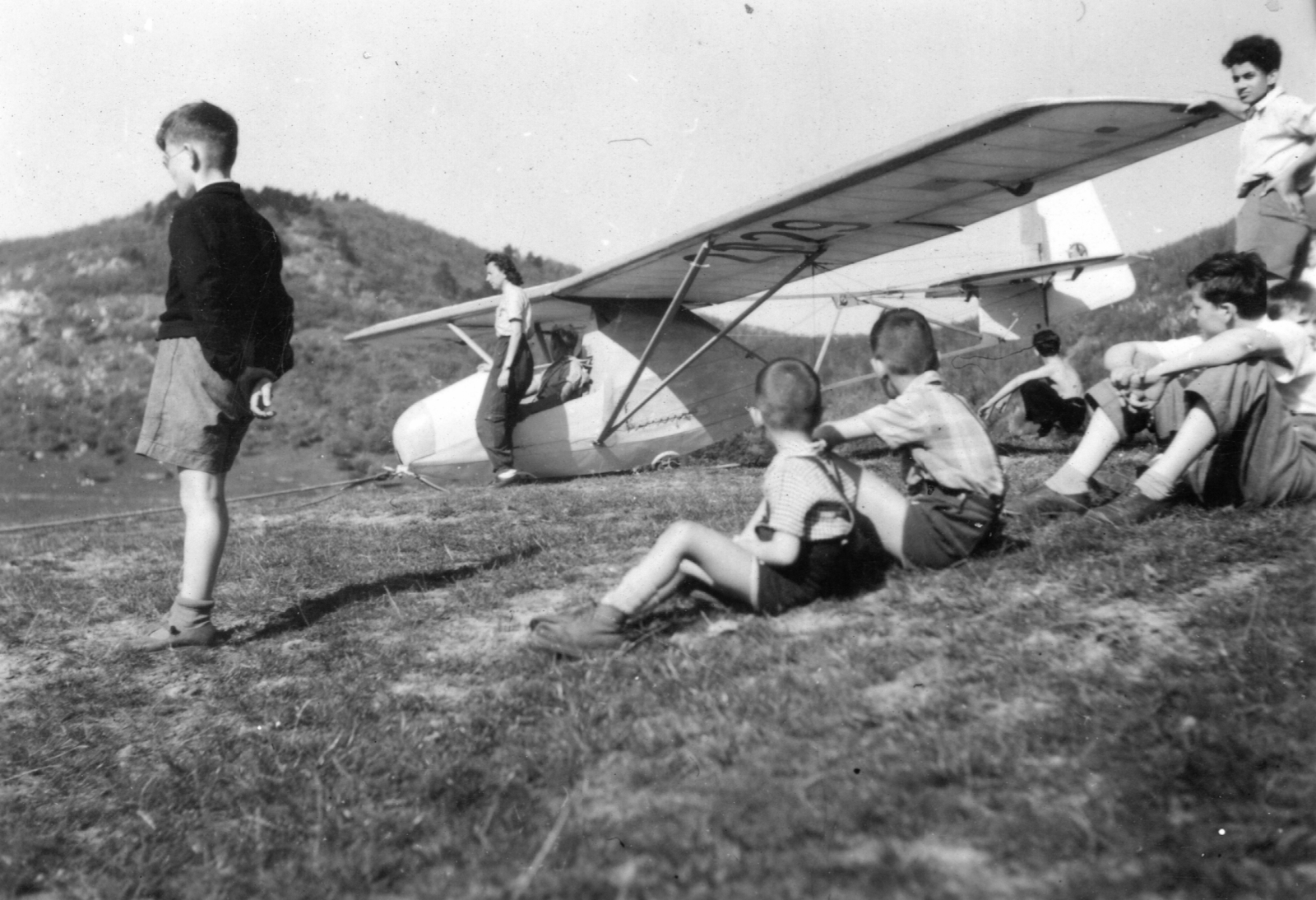 Hungary, Hármashatárhegy Airport, Budapest II., Rubik R-07b Vöcsök vitorlázó repülőgép., 1959, A R, airplane, sailplane, Budapest, Fortepan #62346