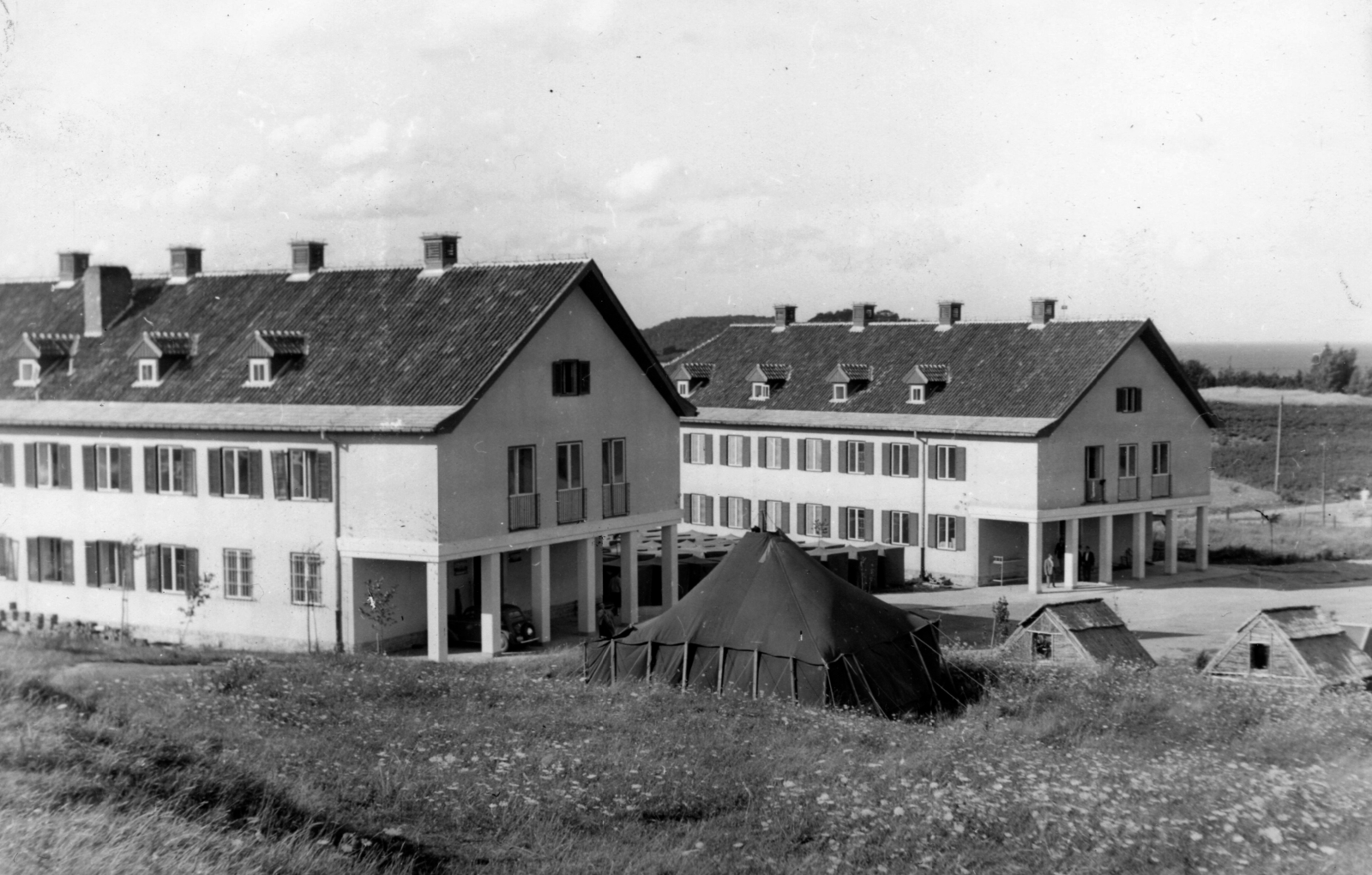 Poland, Sopot, ulica Zamkowa Góra, turista szállás., 1957, A R, tent, Fortepan #62392
