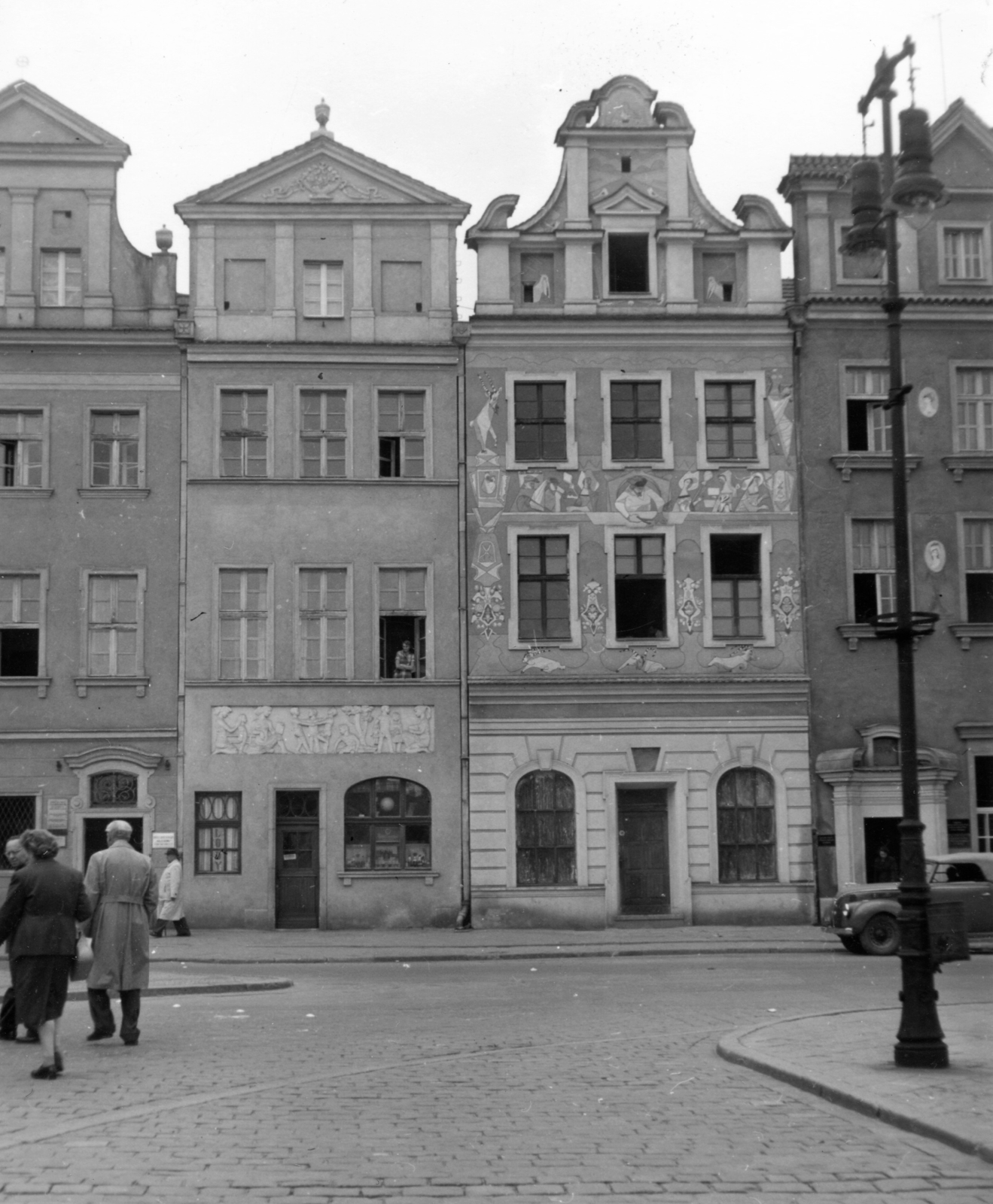 Poland, Poznań, Stary Rynek., 1957, A R, street view, Fortepan #62397