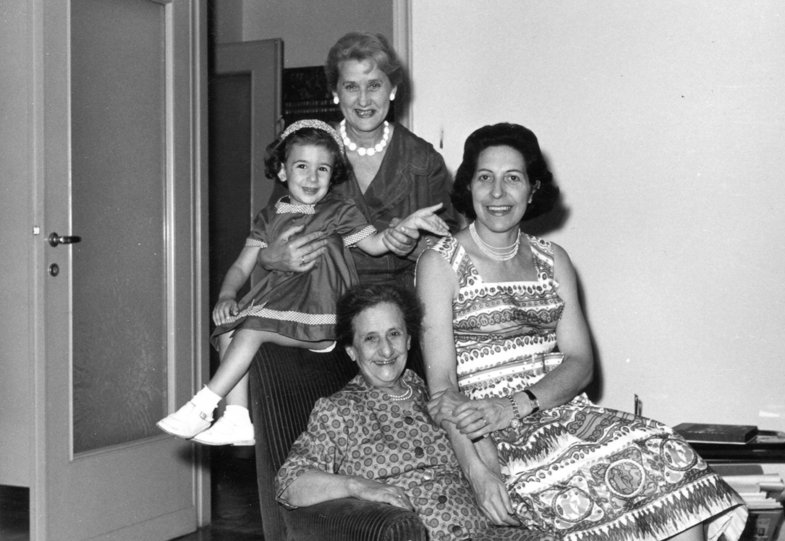 1966, A R, family, women, generations, Fortepan #62408