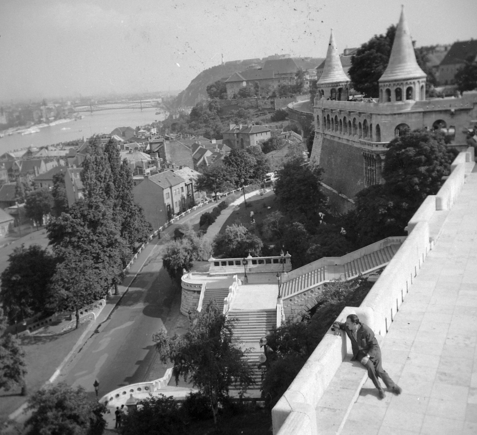 Hungary, Budapest I., Halászbástya, Hunyadi János út., 1959, Fortepan, picture, Budapest, Fortepan #6245