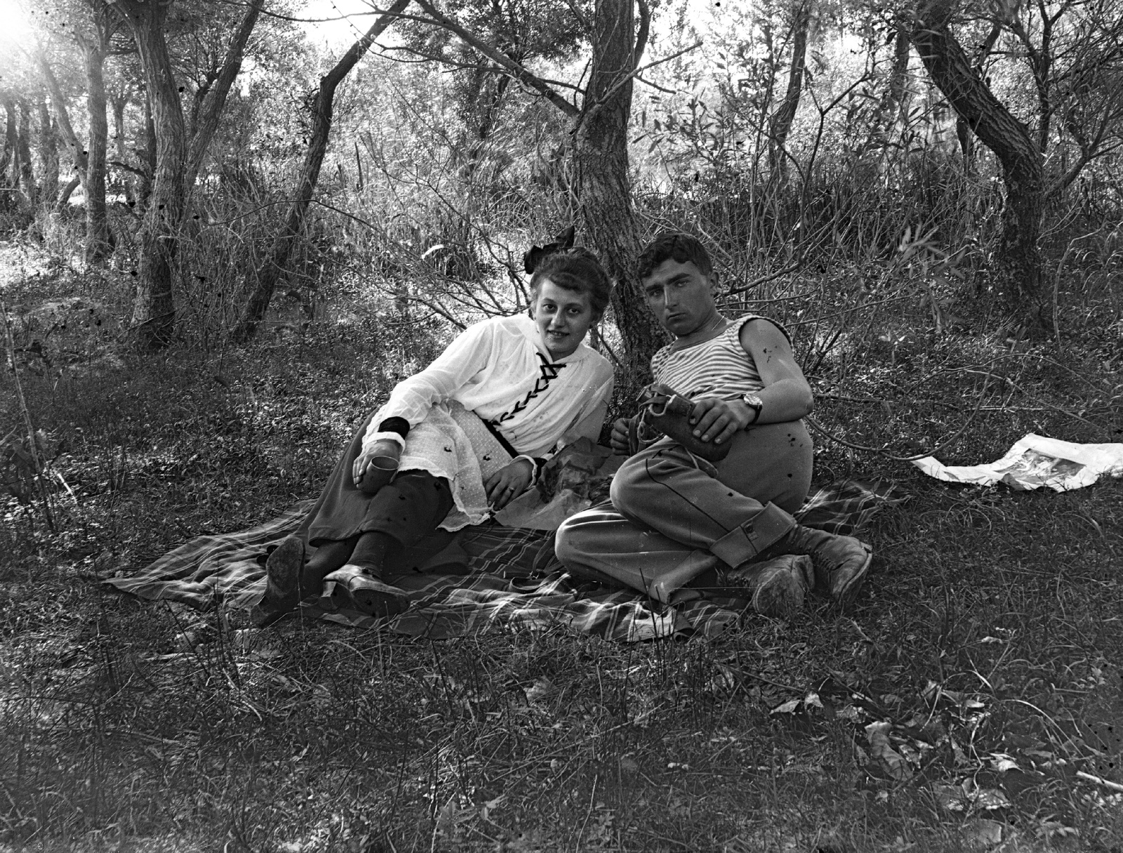 1916, Veszprém Megyei Levéltár/Klauszer, wrist watch, picnic, Fortepan #62661