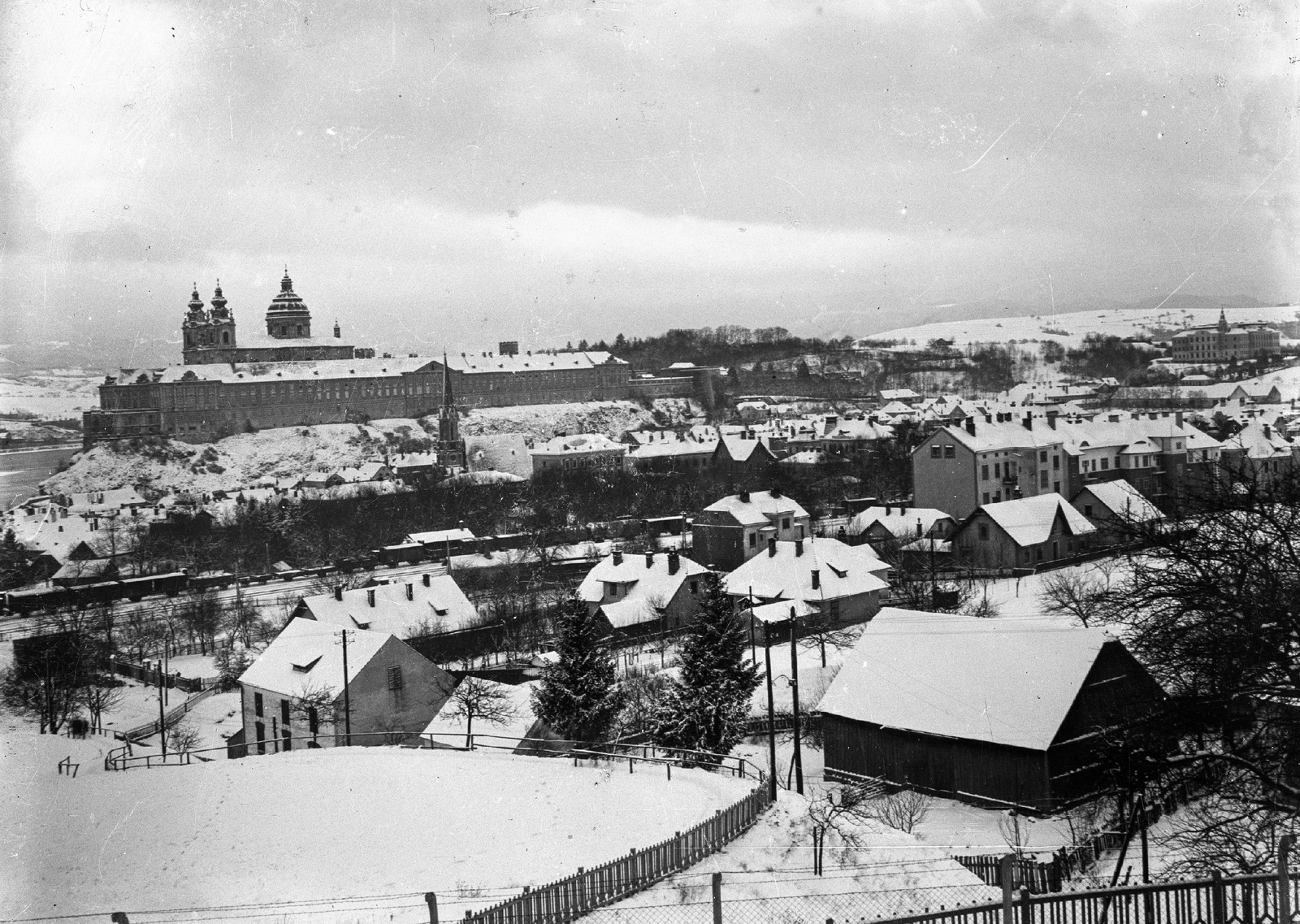 Austria, Melk, kilátás a városra, szemben az apátság., 1916, Veszprém Megyei Levéltár/Klauszer, roof, Fortepan #62679