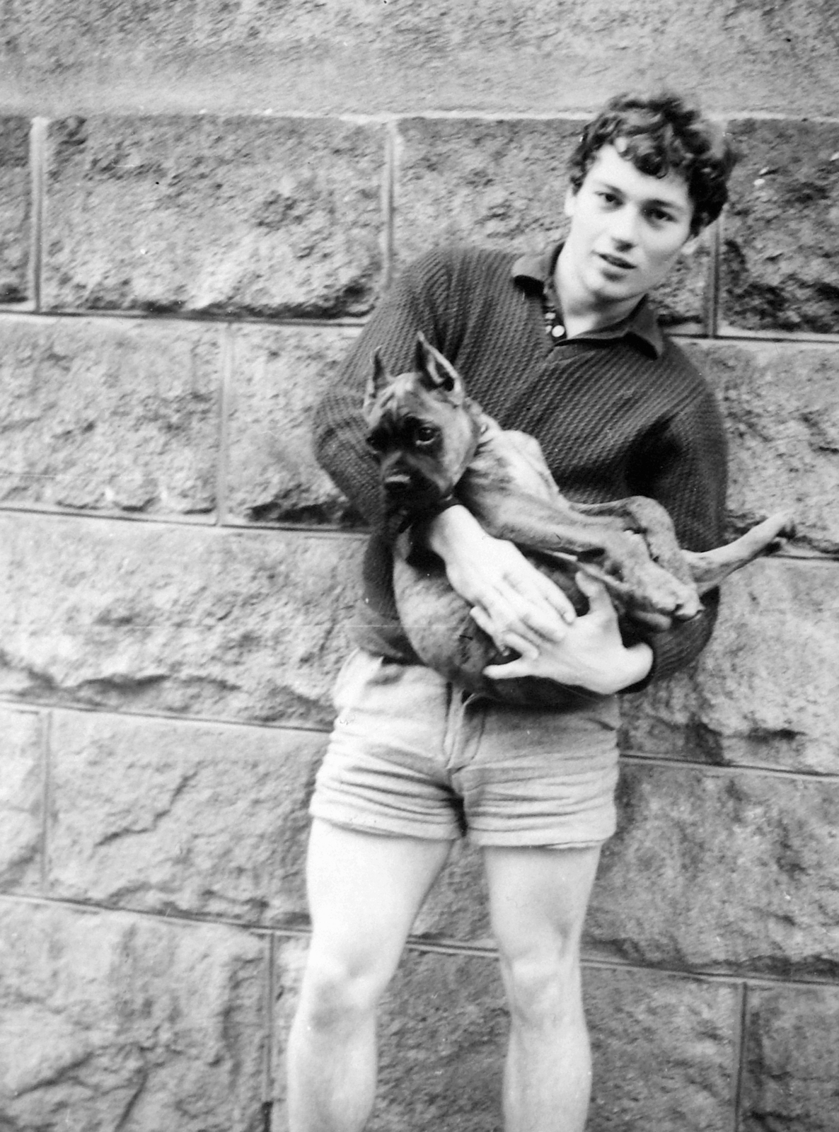 1963, Fortepan, portrait, dog, puppy, hold in arms, Fortepan #6431
