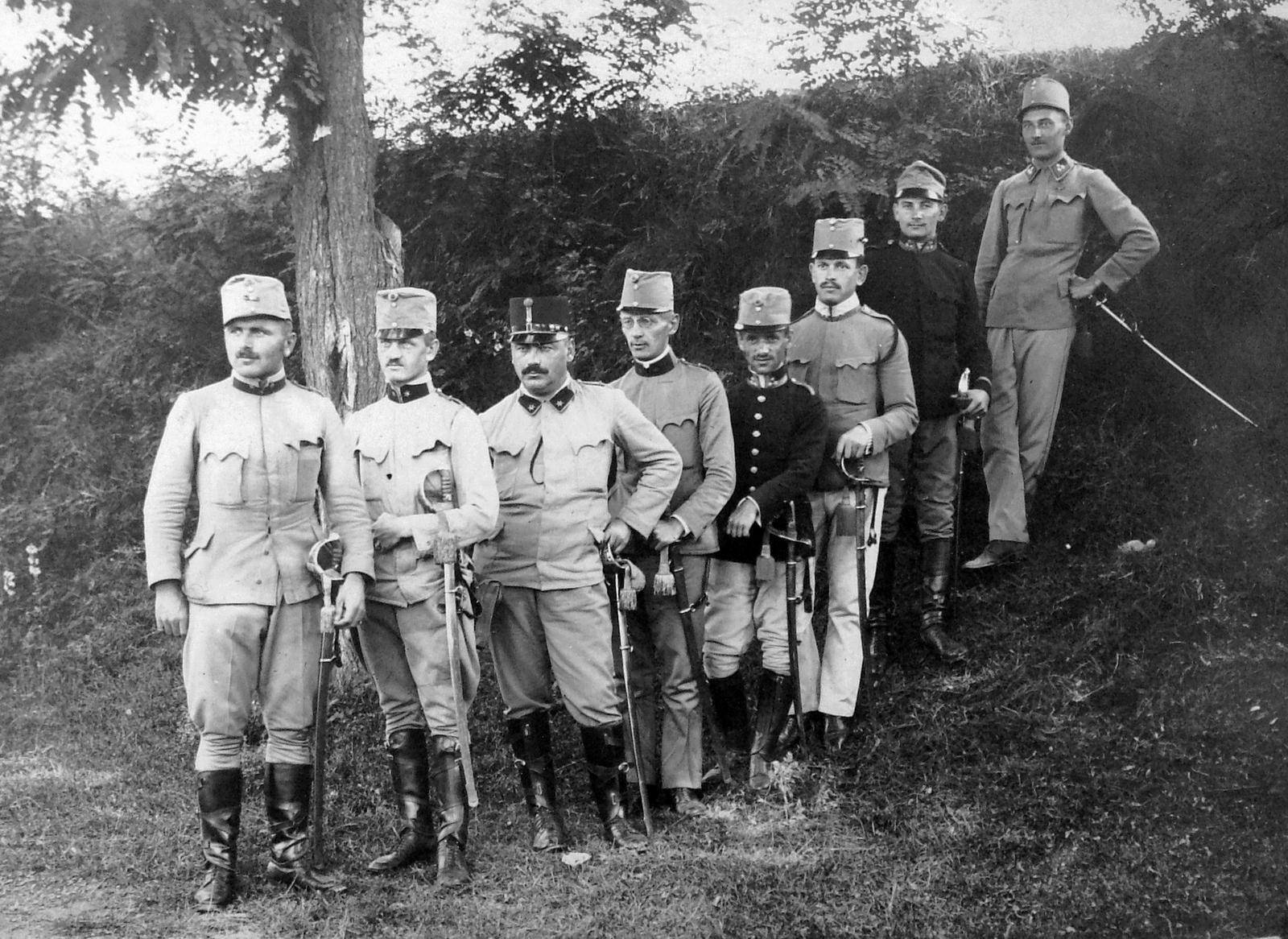 1913, Fortepan, uniform, tableau, men, soldier, sword, Fortepan #6474