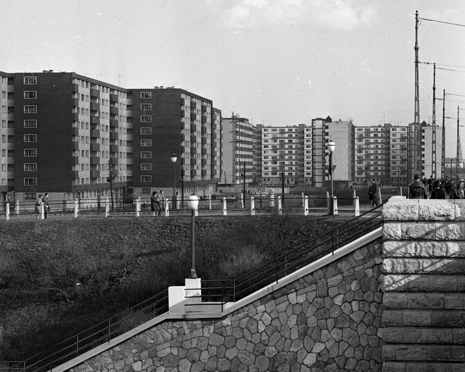 Hungary, Budapest XIII., Árpád híd pesti hídfő a Népfürdő utcánál., 1966, Magyar Rendőr, Budapest, Fortepan #65296