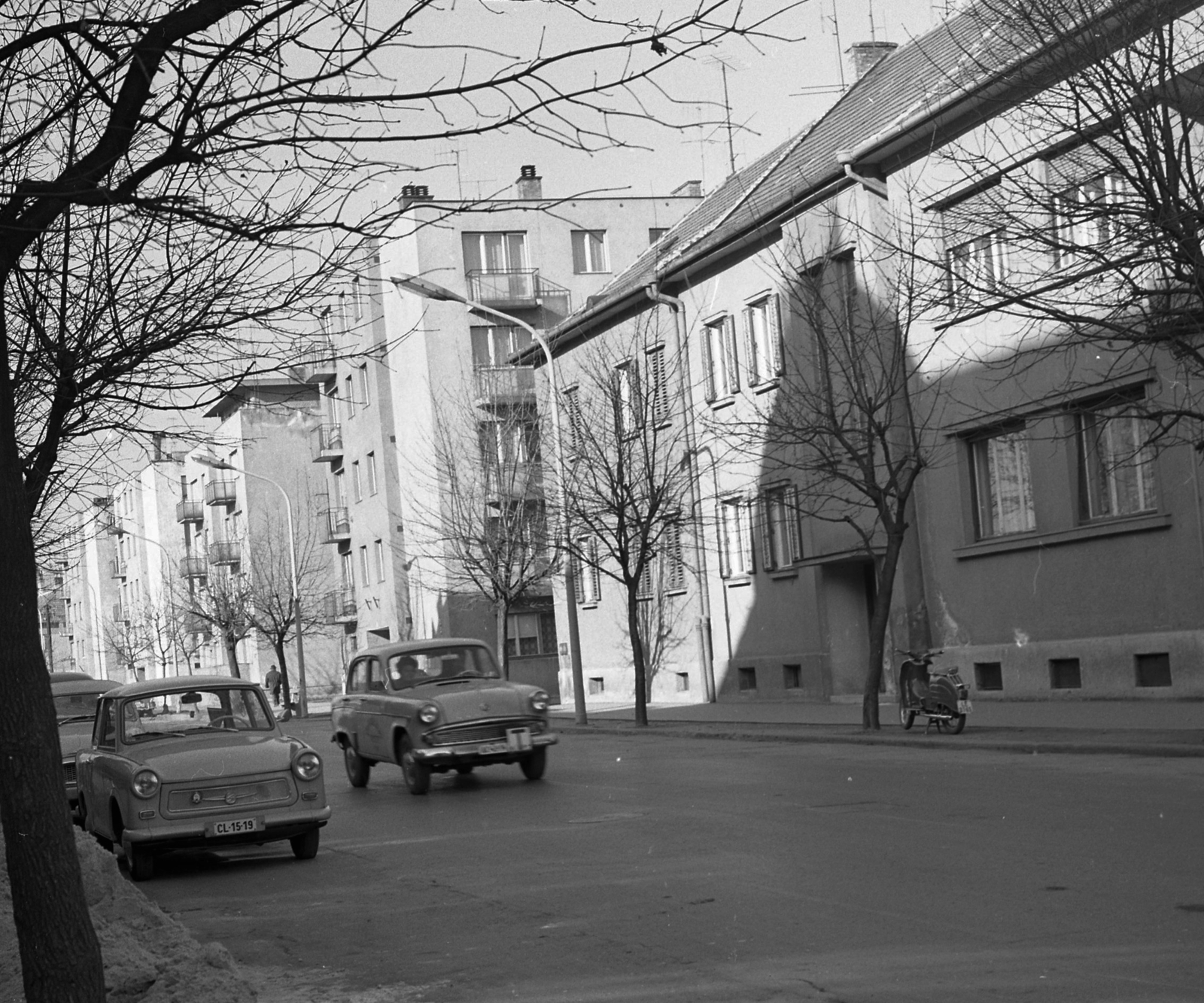 Hungary, Sopron, Lackner Kristóf utca, jobbra a Patak utca torkolata., 1967, Magyar Rendőr, number plate, Fortepan #65571