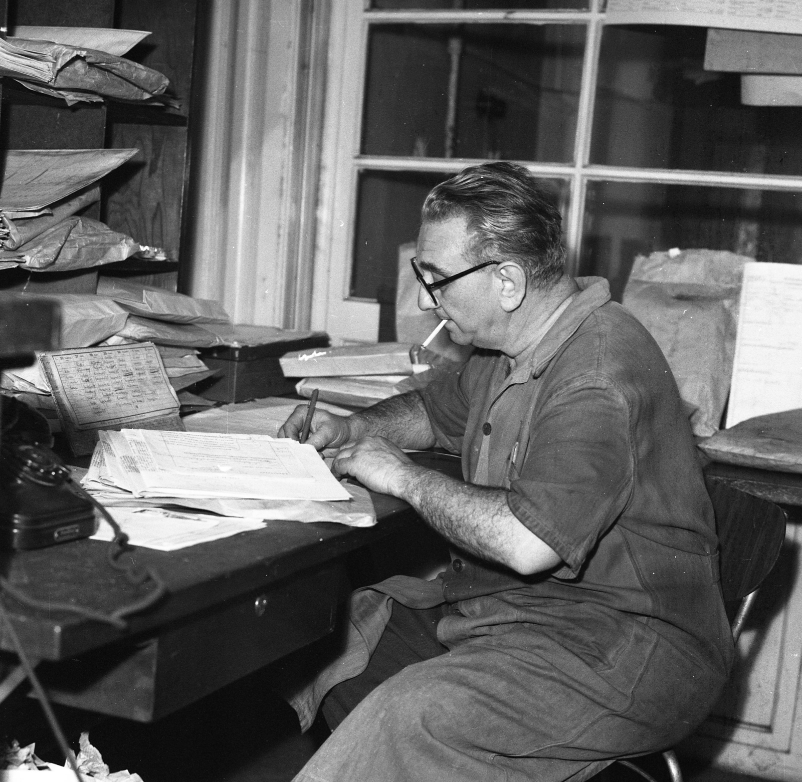 Hungary, Budapest V., Bajcsy-Zsilinszky út 78., Zrínyi Nyomda, szedőterem., 1967, Magyar Rendőr, Budapest, Fortepan #65574