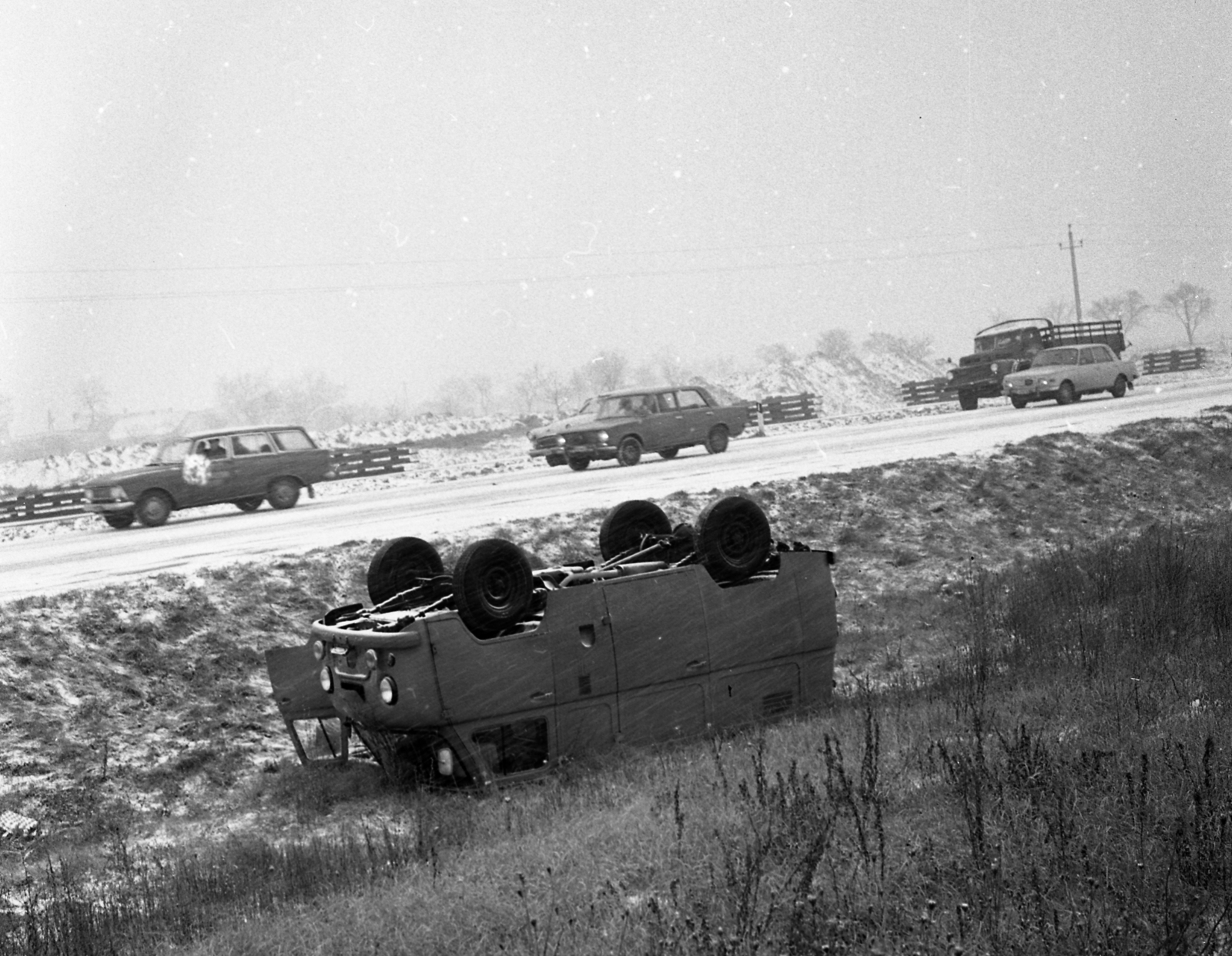 Hungary, 1973, Magyar Rendőr, accident, Fortepan #65970