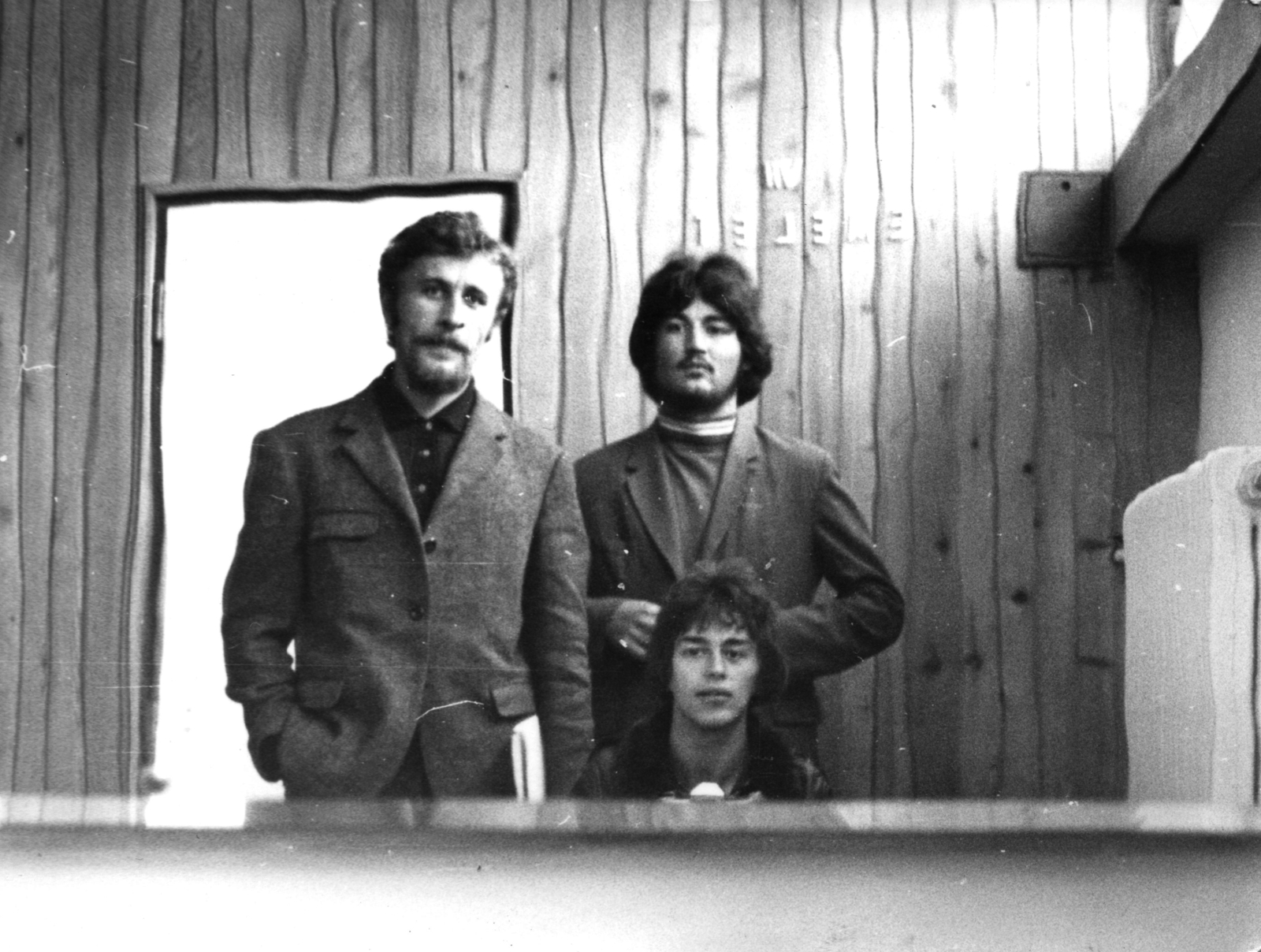 Magyarország, 1970, Sándor Dávid, tükörkép, csoportkép, szakáll, önarckép, Fortepan #6616