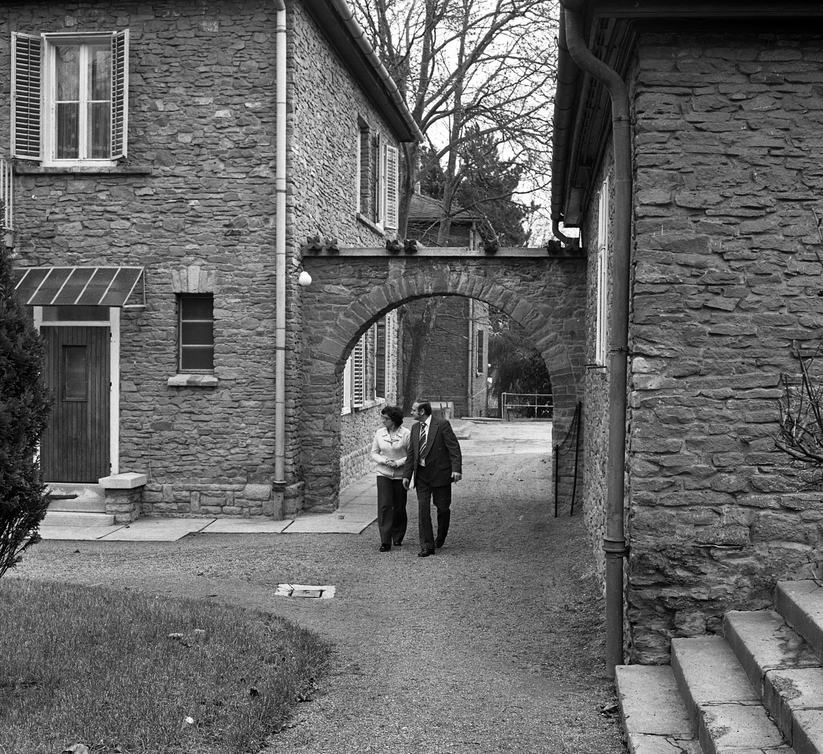 Hungary, Hévíz, Honvéd utca, BM üdülő., 1977, Magyar Rendőr, venetian blind, Fortepan #66311