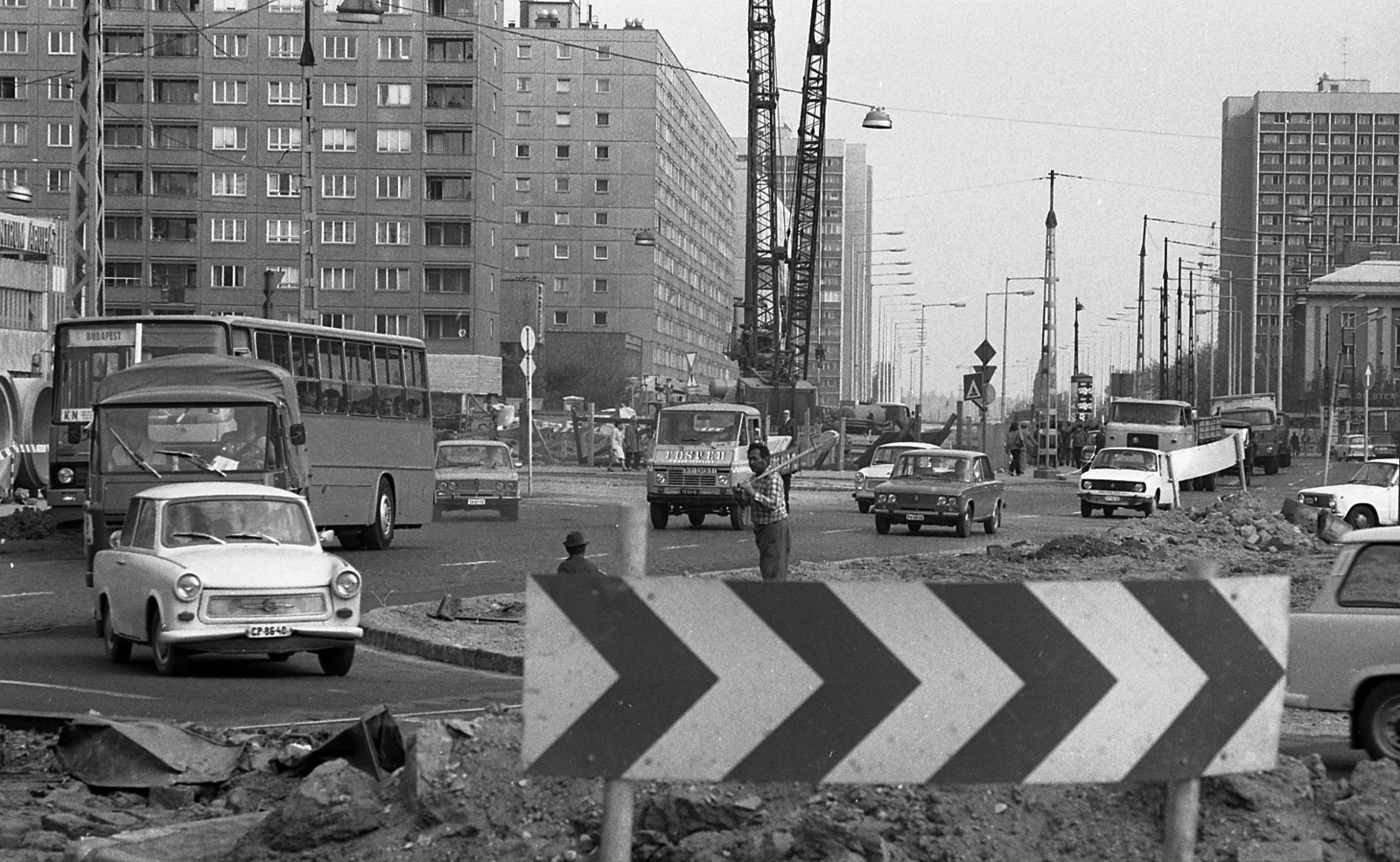 Hungary, Óbuda, Budapest III., Flórián tér, szemben a Szentendrei út., 1981, Magyar Rendőr, Budapest, Fortepan #66591