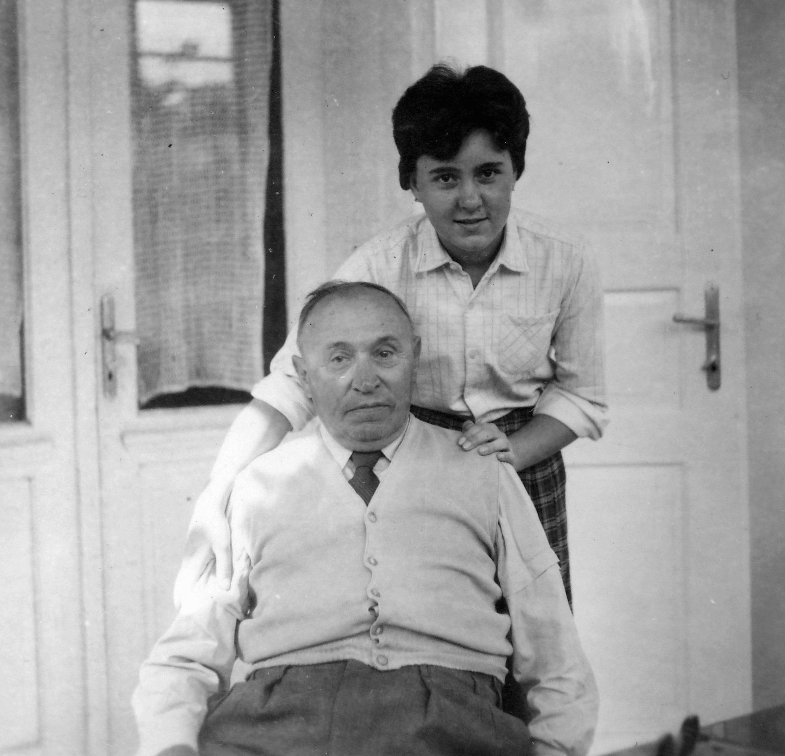 1959, Fortepan, portrait, interior, man, woman, double portrait, arms around shoulders, Fortepan #6684