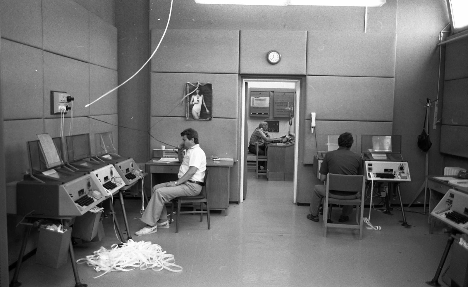 Hungary, Kaposvár, Szent Imre (Lenin) utca 14., megyei rendőrfőkapitányság, telex szoba., 1986, Magyar Rendőr, Fortepan #67159