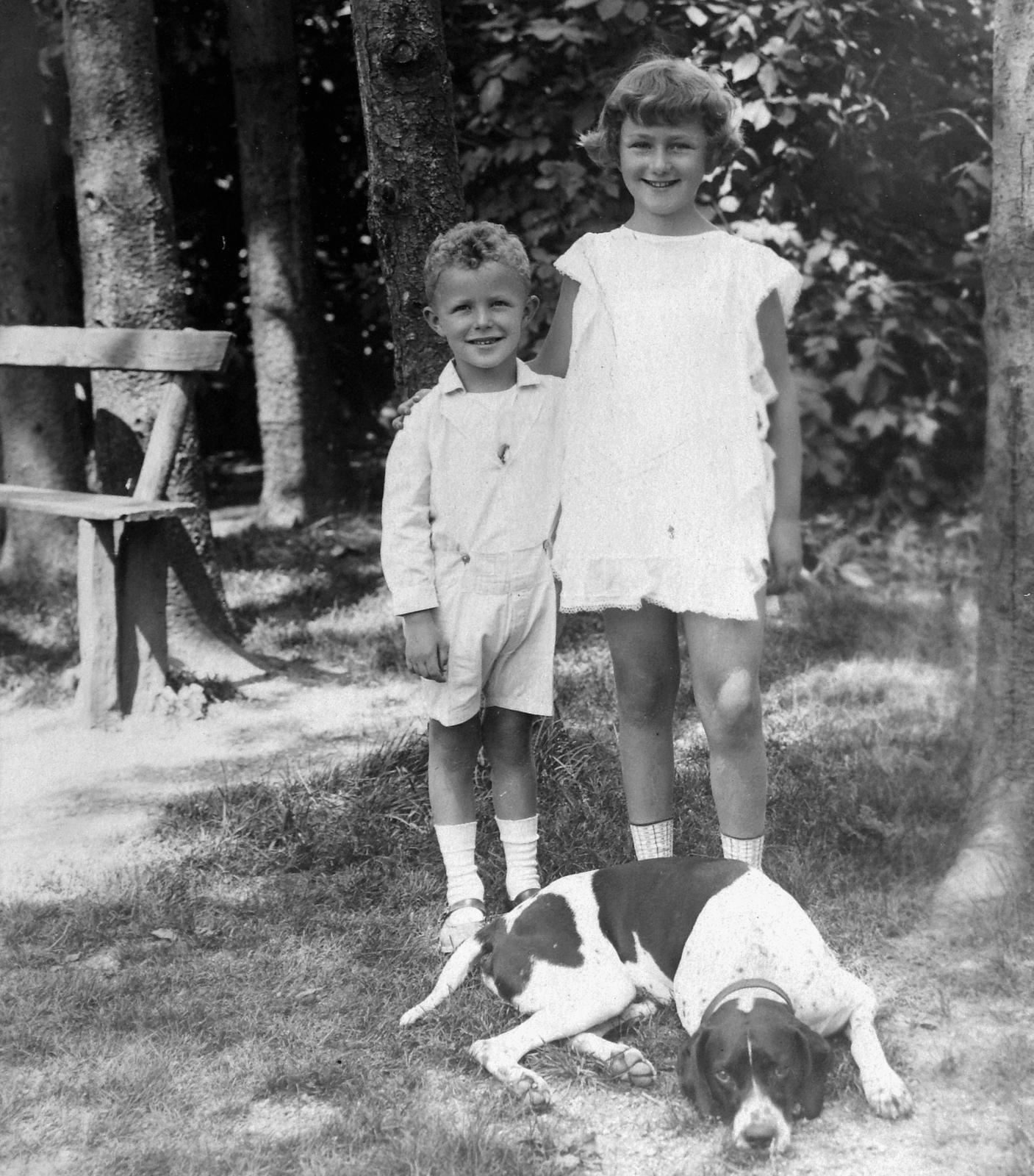 1932, Fortepan, dog, brothers, Fortepan #6837