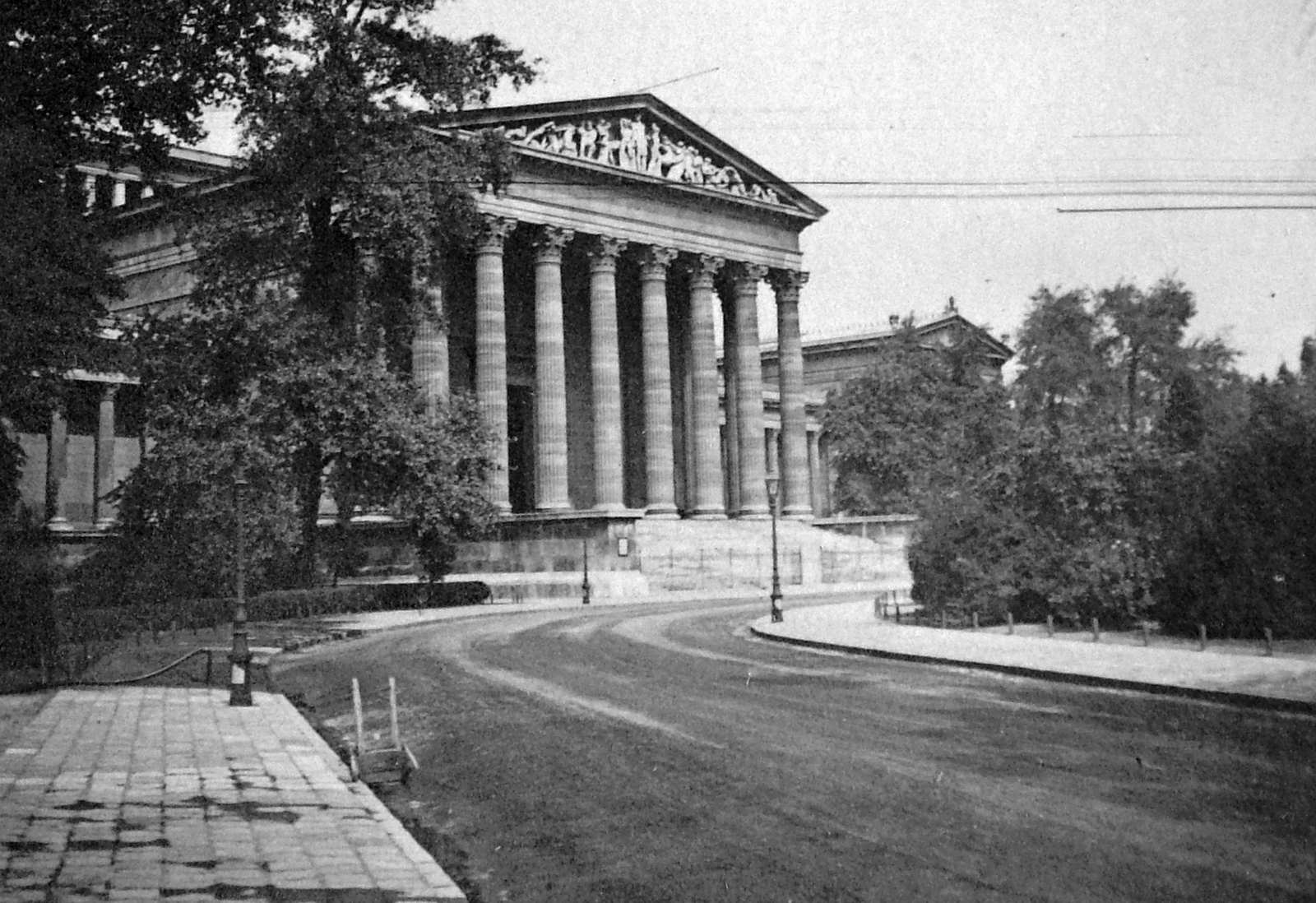 Hungary, Budapest XIV., Szépművészeti Múzeum a későbbi Hősök terén., 1929, Fortepan, architecture, museum, eclectic architecture, Budapest, Albert Schickedanz-design, Neoclassical architecture, Fülöp Ferenc Herzog-design, Fortepan #6937