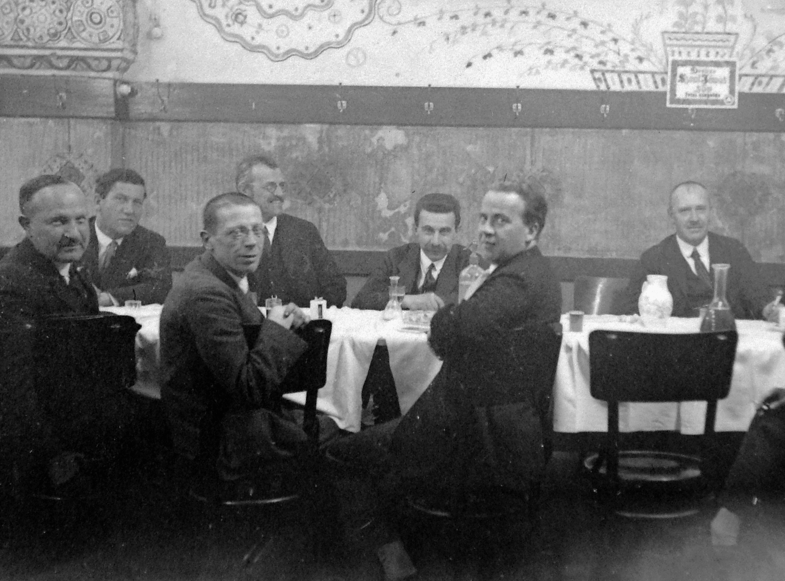 1935, Fortepan, restaurant, tableau, drinking, Fortepan #6954