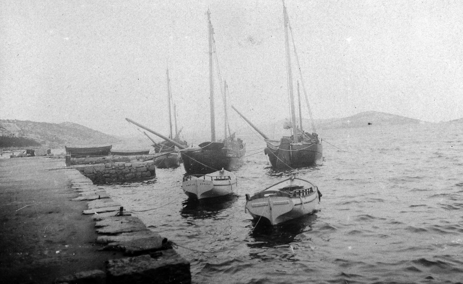 Italy, 1916, Fortepan, sailboat, water surface, boat, shore, Fortepan #6974