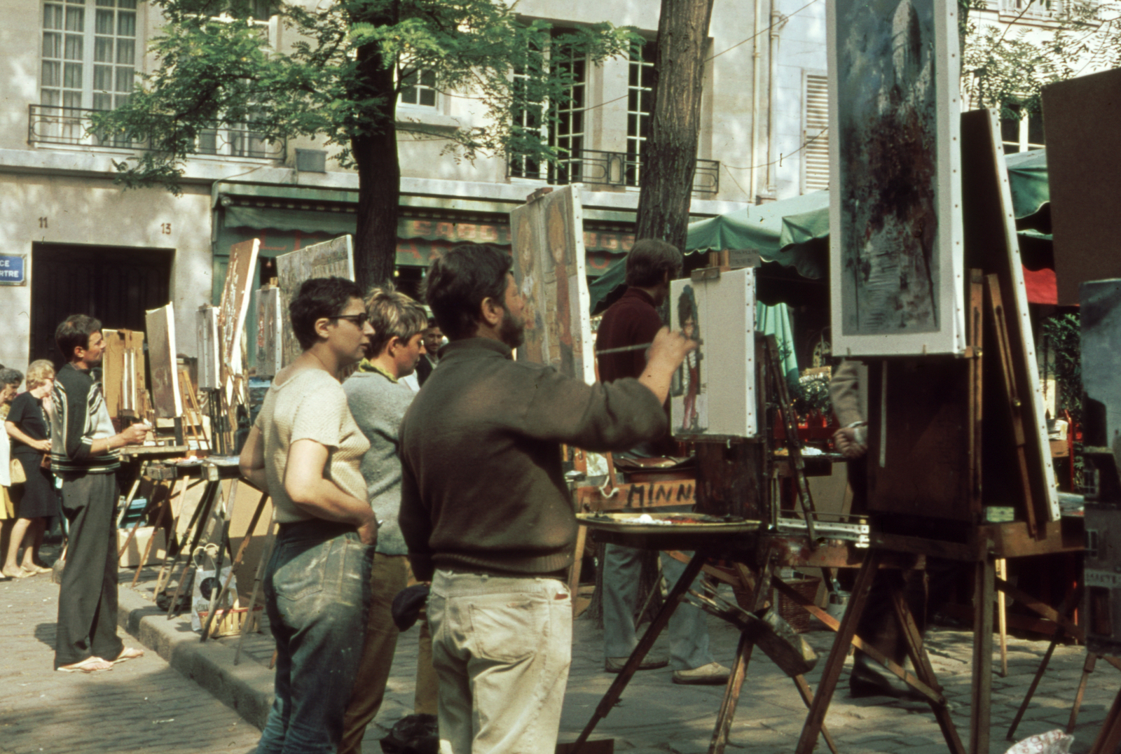 France, Paris, Montmartre, Place du Tertre., 1968, A R, colorful, Fortepan #69846