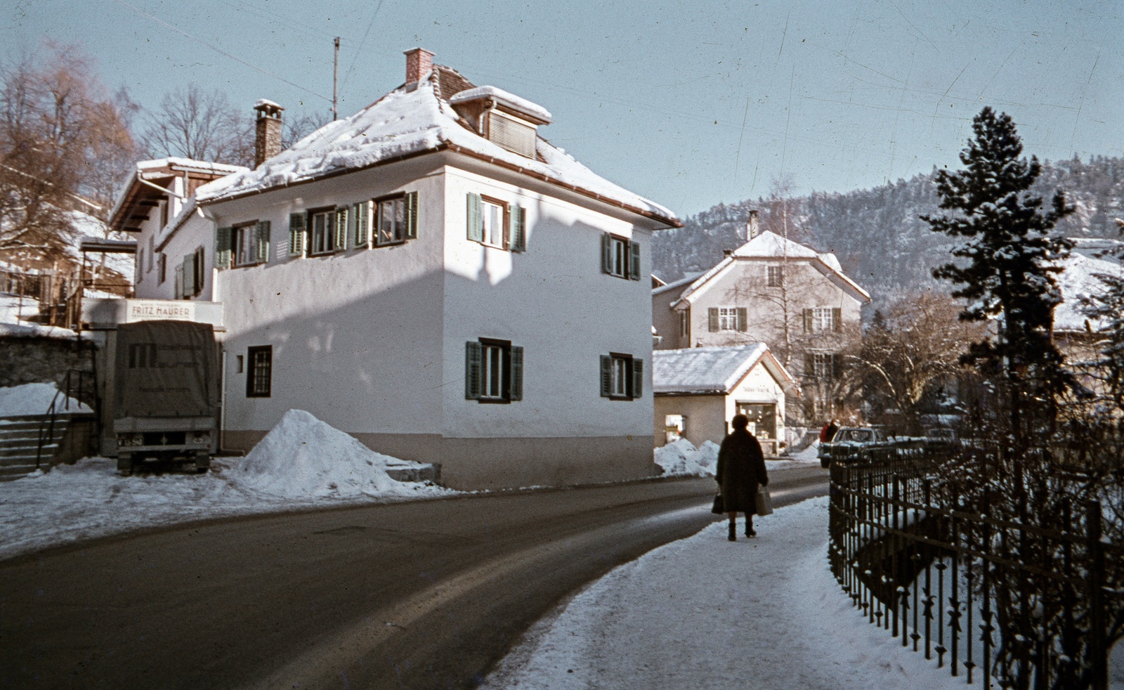 Austria, Feldkirch, Churer Strasse., 1967, Zsanda Zsolt, Vajszada Károly, colorful, Fortepan #70032