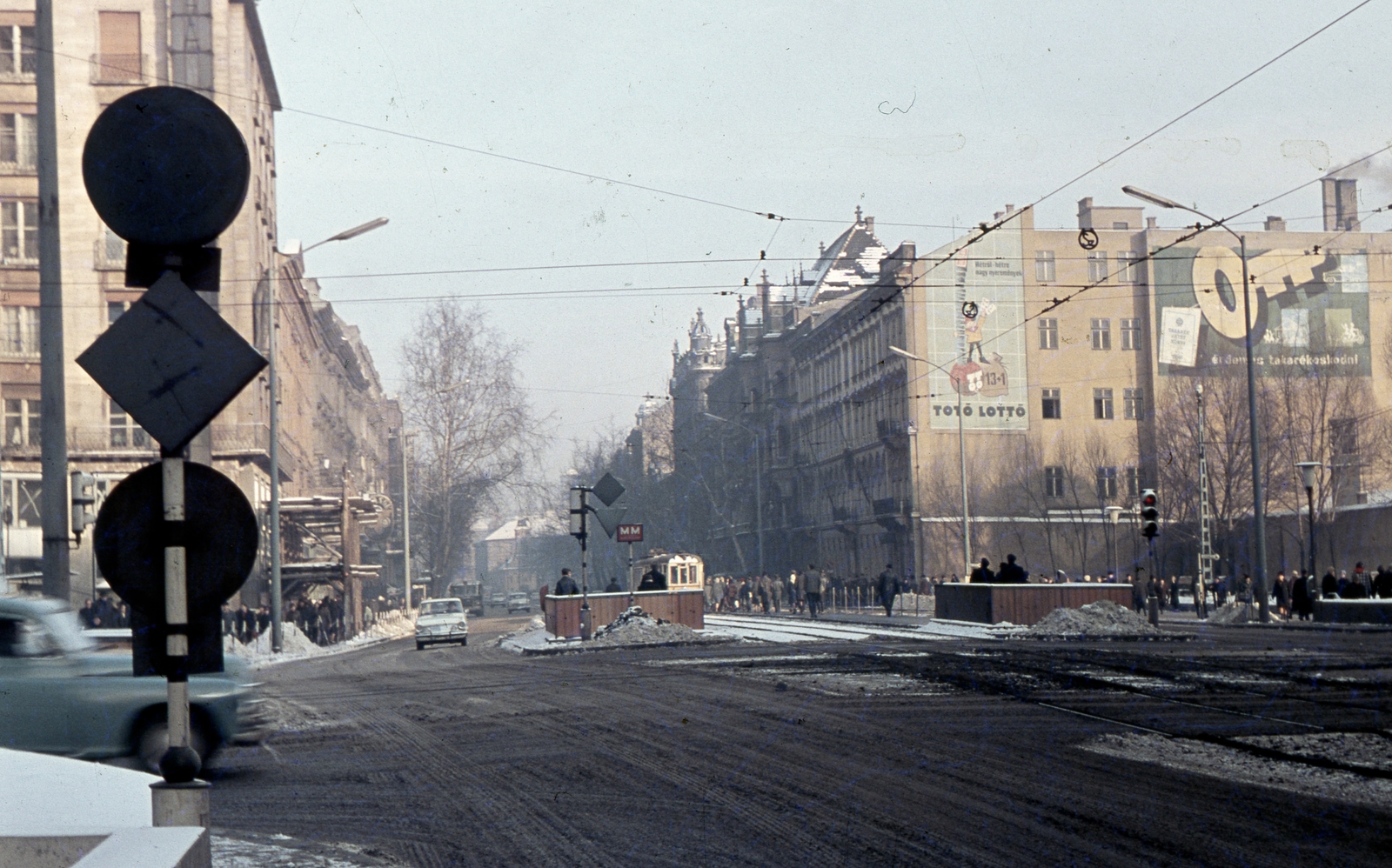 Hungary, Budapest VIII.,Budapest V.,Budapest VII., Astoria kereszteződés a Kossuth Lajos utcától a Rákóczi út felé nézve., 1969, Zsanda Zsolt, Vajszada Károly, colorful, Budapest, Fortepan #70184