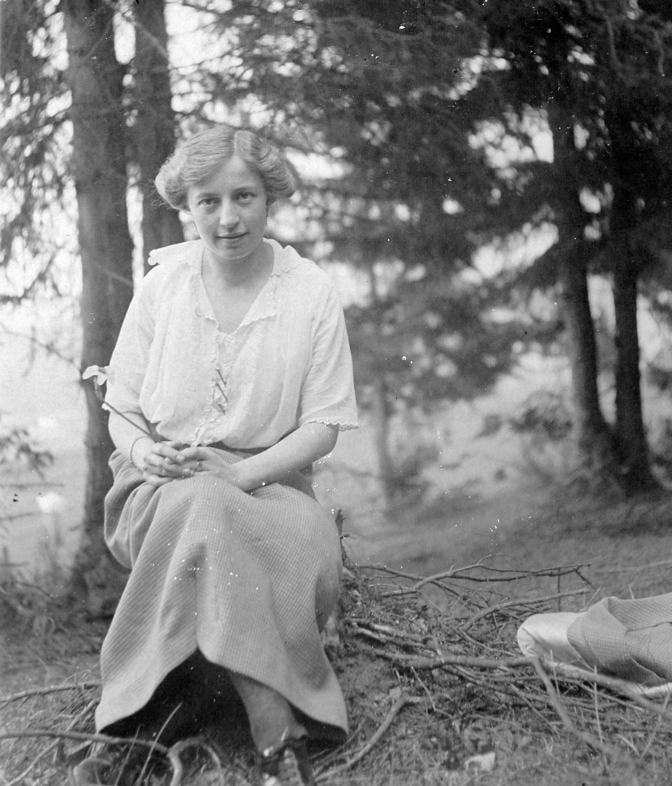 1933, Fortepan, sitting, blouse, lady, Fortepan #7041