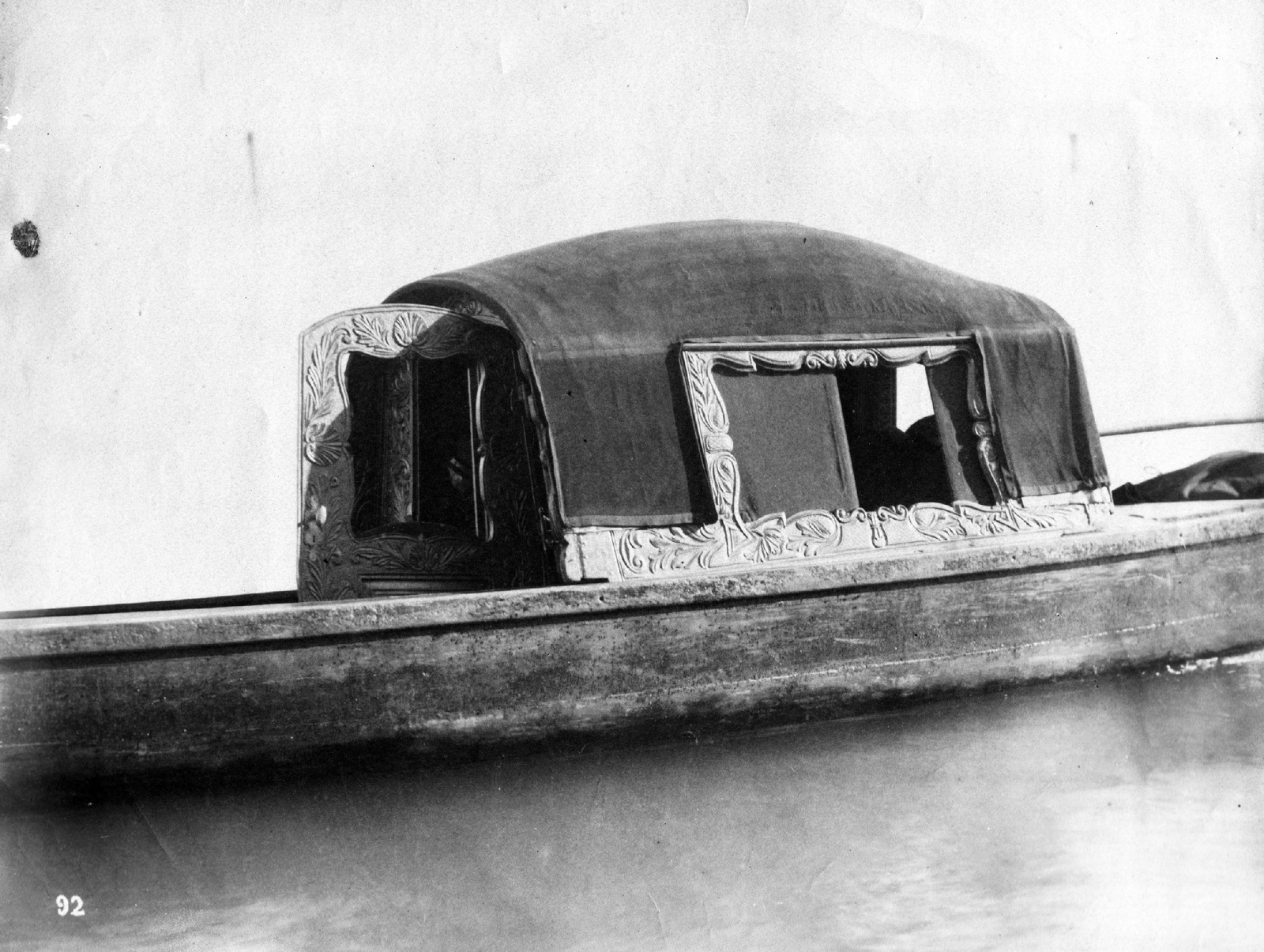 Italy, Venice, 1900, Teodoro Wolf-Ferrari, rowing boat, woodcarving, Fortepan #70492