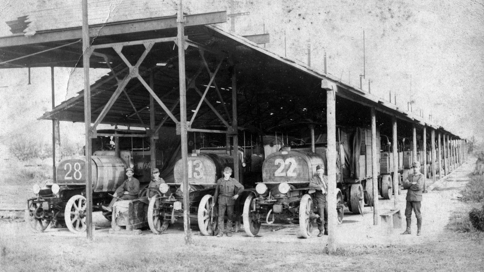 Elektrotrén, benzin-elektromos szerelvények., 1916, Fortepan, első világháború, teherautó, Fortepan #7061