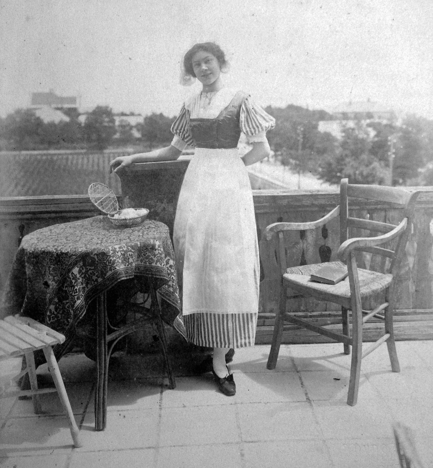 1910, Fortepan, terrace, woman, Fortepan #7066