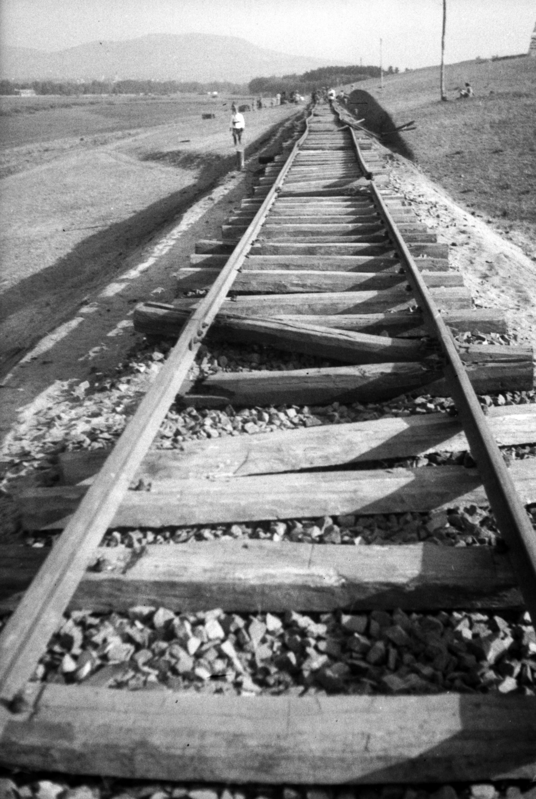 Hungary, 1936, Lissák Tivadar, railway, rails, sleeper, Fortepan #71129