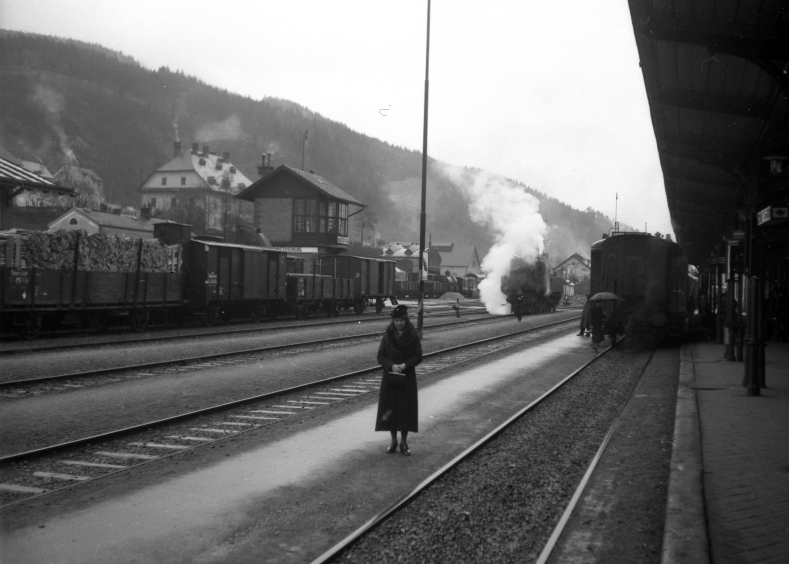 Austria, Mürzzuschlag, vasútállomás., 1936, Lissák Tivadar, train station, Fortepan #71158