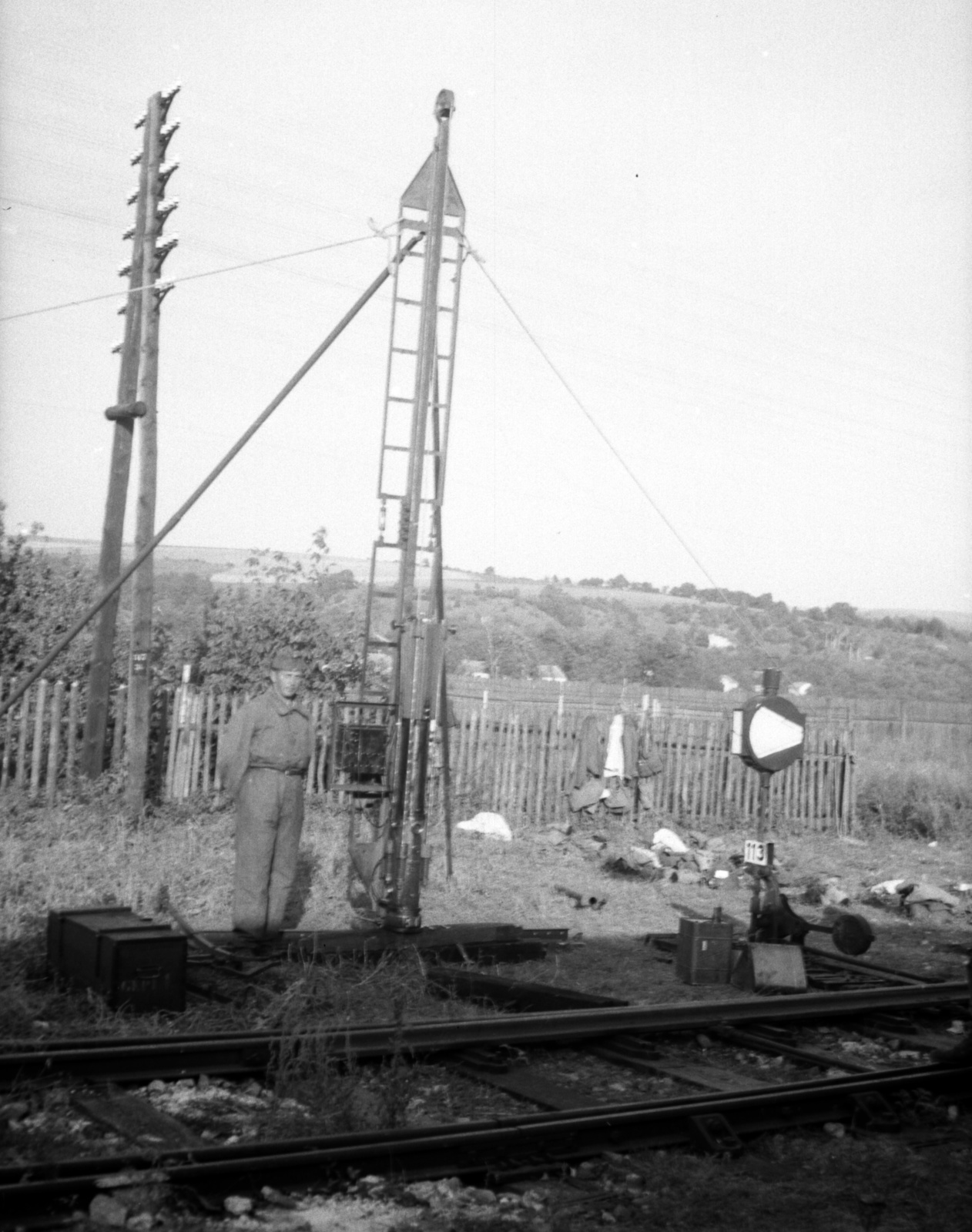 Slovakia, Košice, teherpályaudvar., 1939, Lissák Tivadar, railroad switch, Fortepan #71197