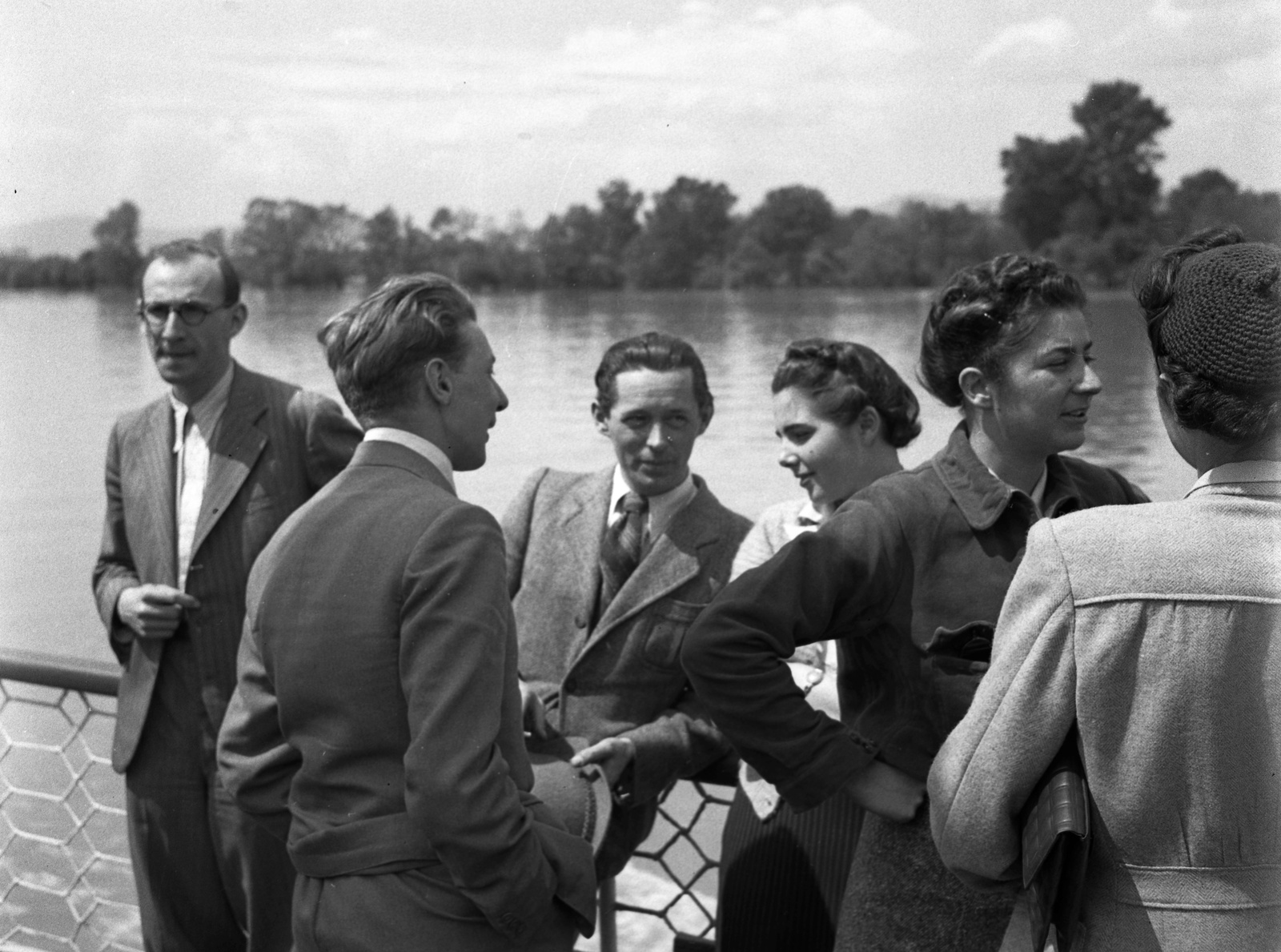 Magyarország, IV (4) számú csavargőzös a Dunán., 1940, Lissák Tivadar, hajókirándulás, Fortepan #71374