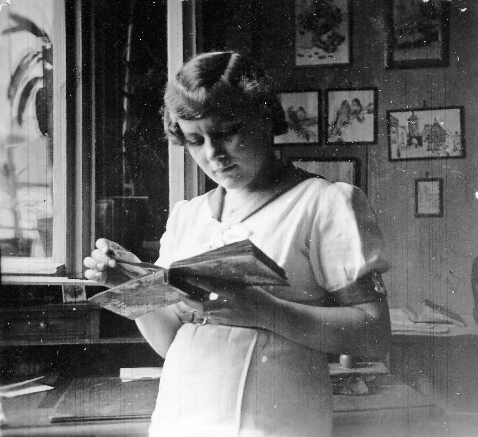 1930, Fortepan, reading, lady, Fortepan #7140