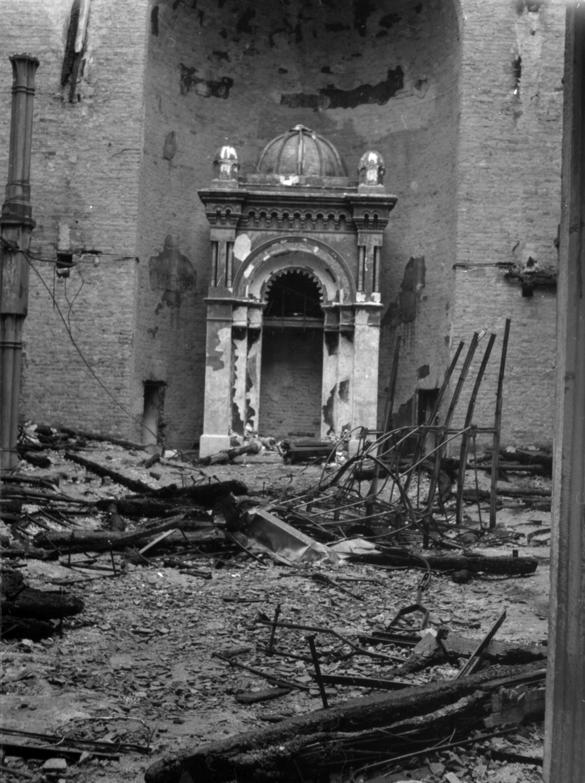 Croatia, Osijek, a zsinagóga romjai., 1941, Lissák Tivadar, war damage, synagogue, judaism, Fortepan #71567